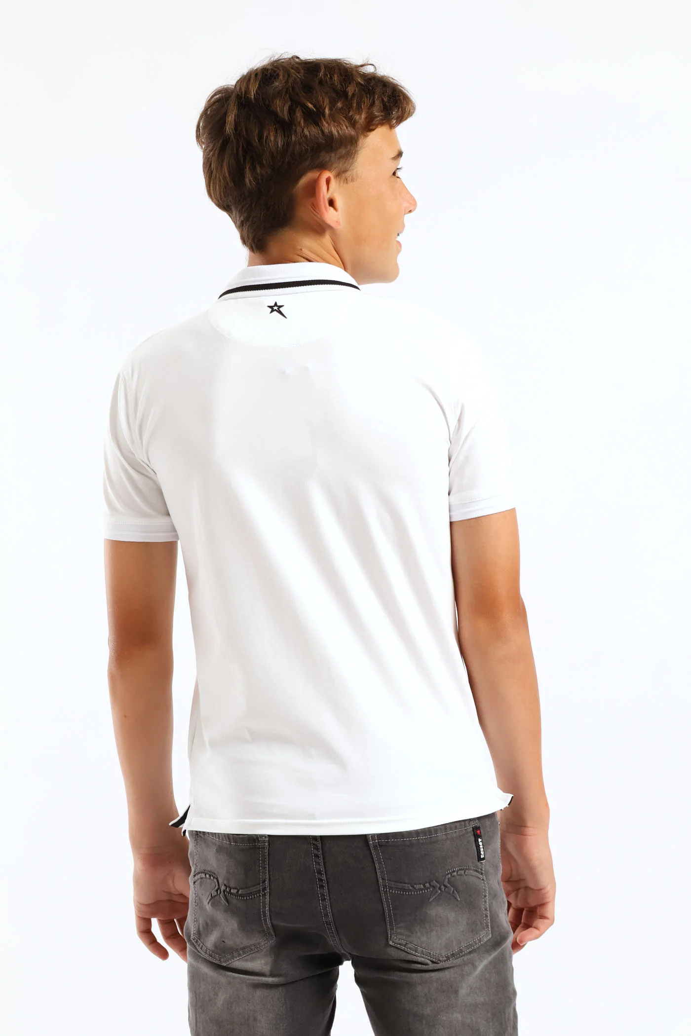 Boys Asura Zip Golfer - White - Image 3