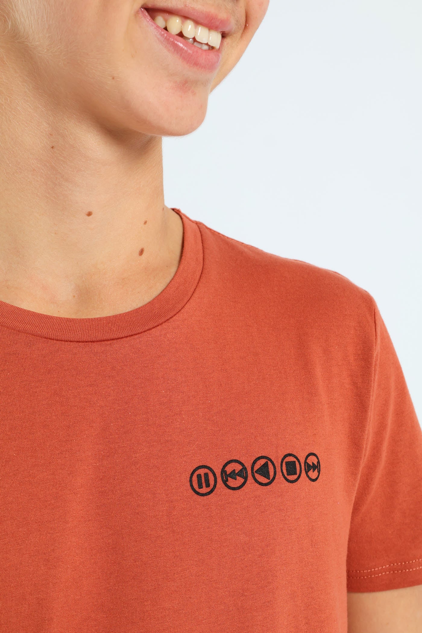 Boys Back Print Gamer Tee - Rust - Image 5