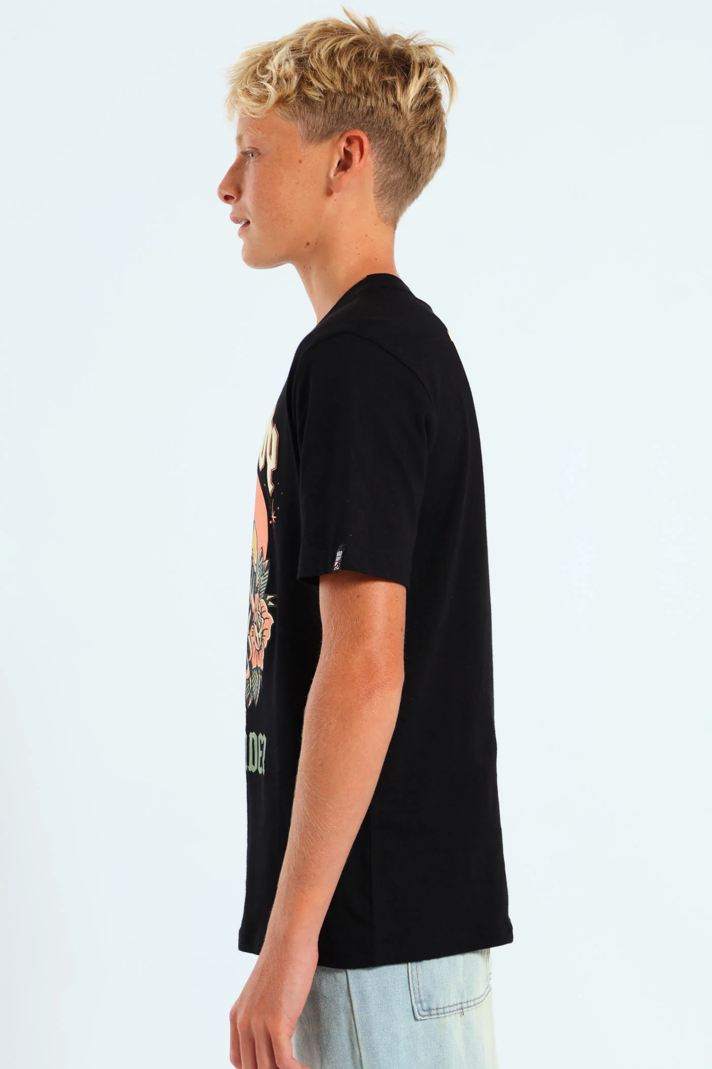 Boys Badboy Eagle Tee - Black - Image 3