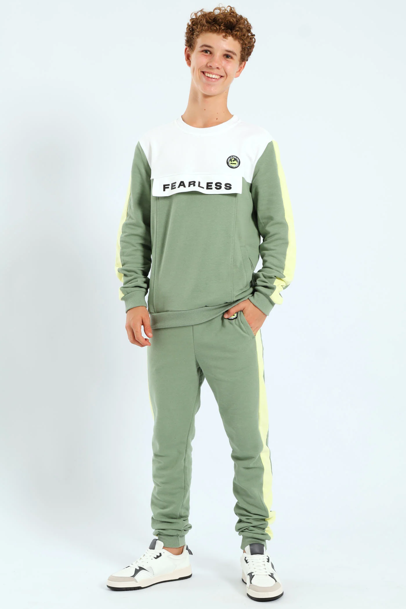 Boys Badge Jogger - Sage - Image 5