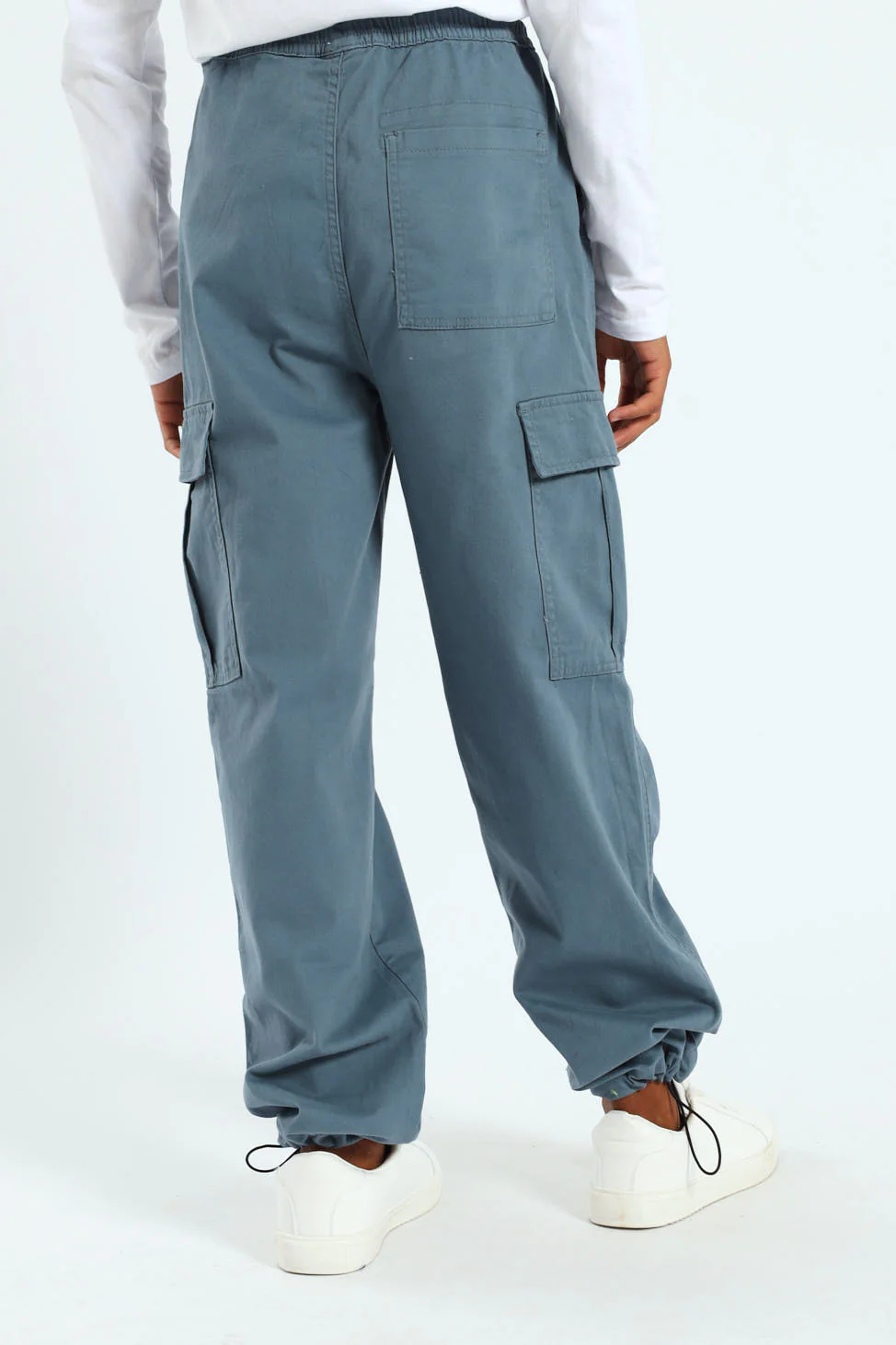 Boys Baggy Cargo Toggle Pants - Blue - Image 3