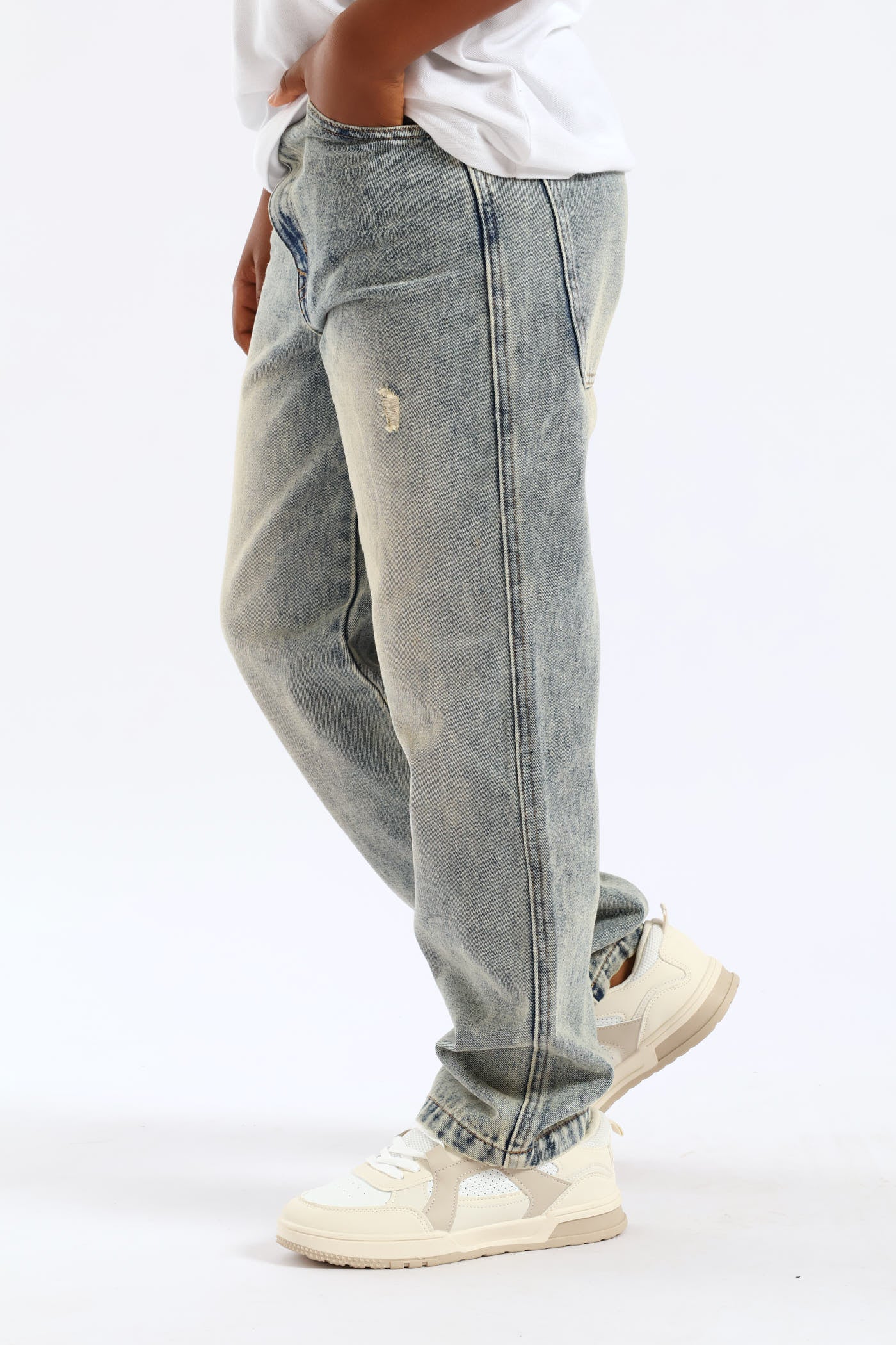 Boys Baggy Carpenter Jean - Blue - Image 3