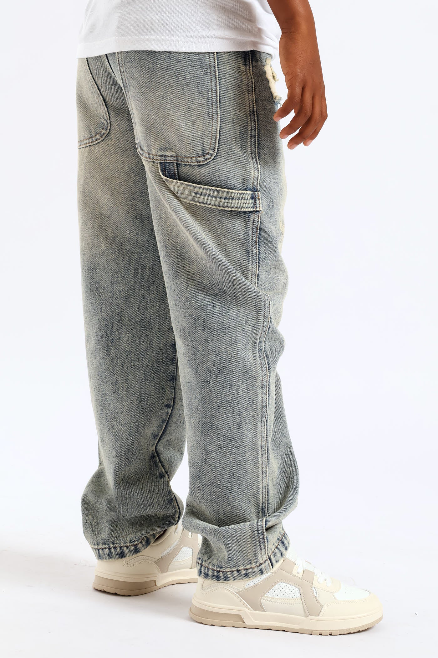 Boys Baggy Carpenter Jean - Blue - Image 5