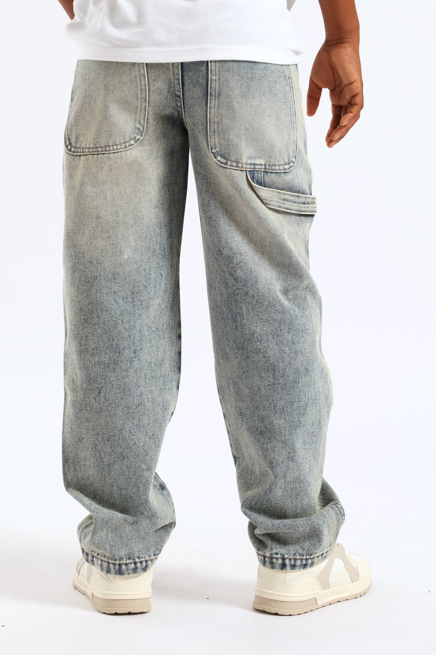 Boys Baggy Carpenter Jean - Blue - Image 6