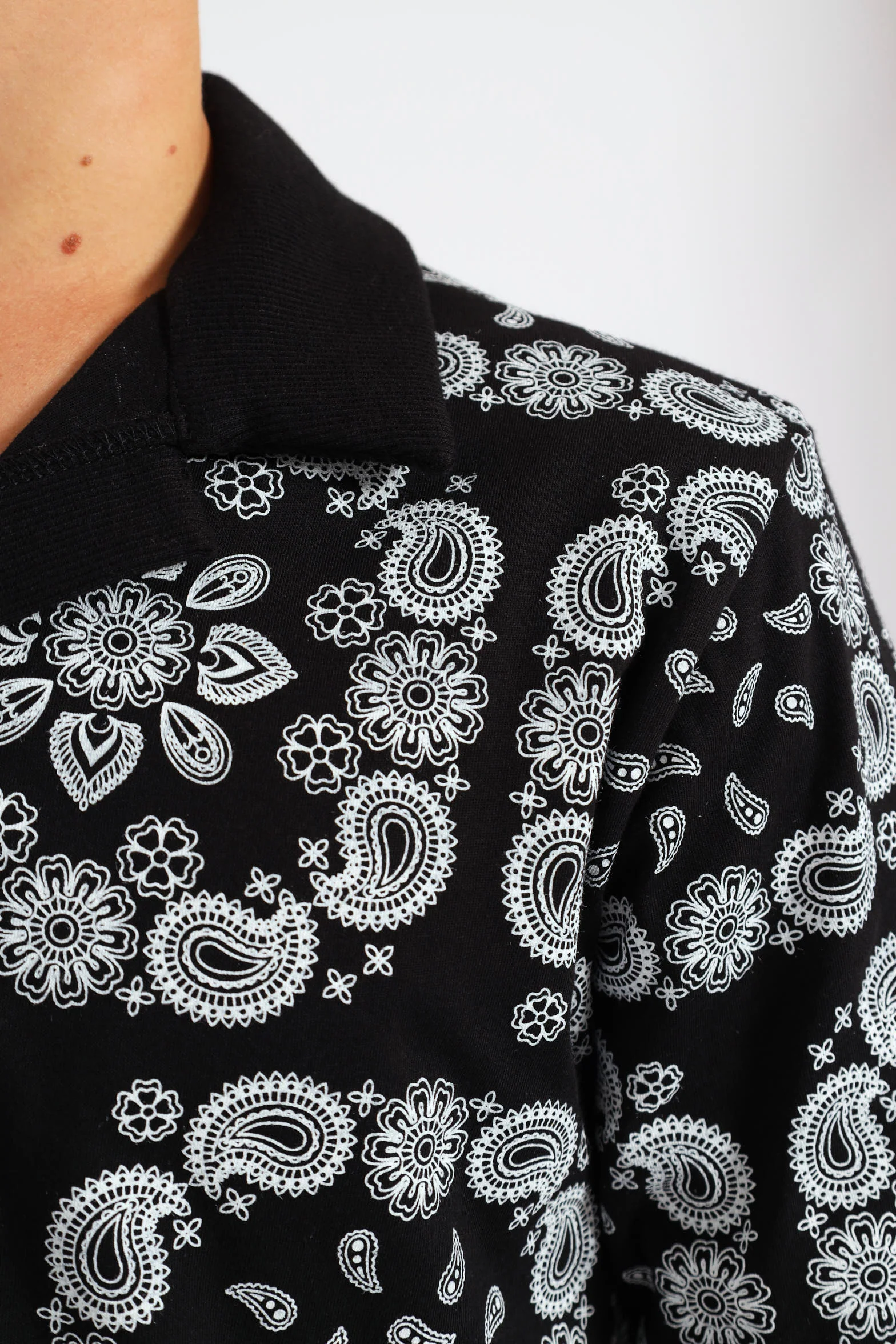 Boys Bandana Print Knit Shirt - Black - Image 5