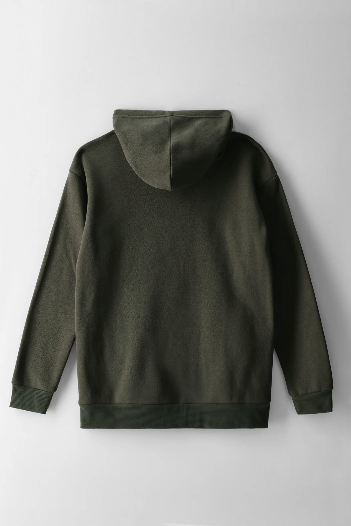 Boys Basic Fleece Hoody - Olive - Image 7