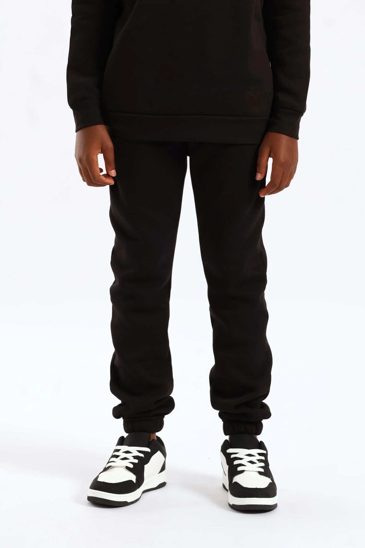 Boys Basic Fleece Jogger - Black - Image 4