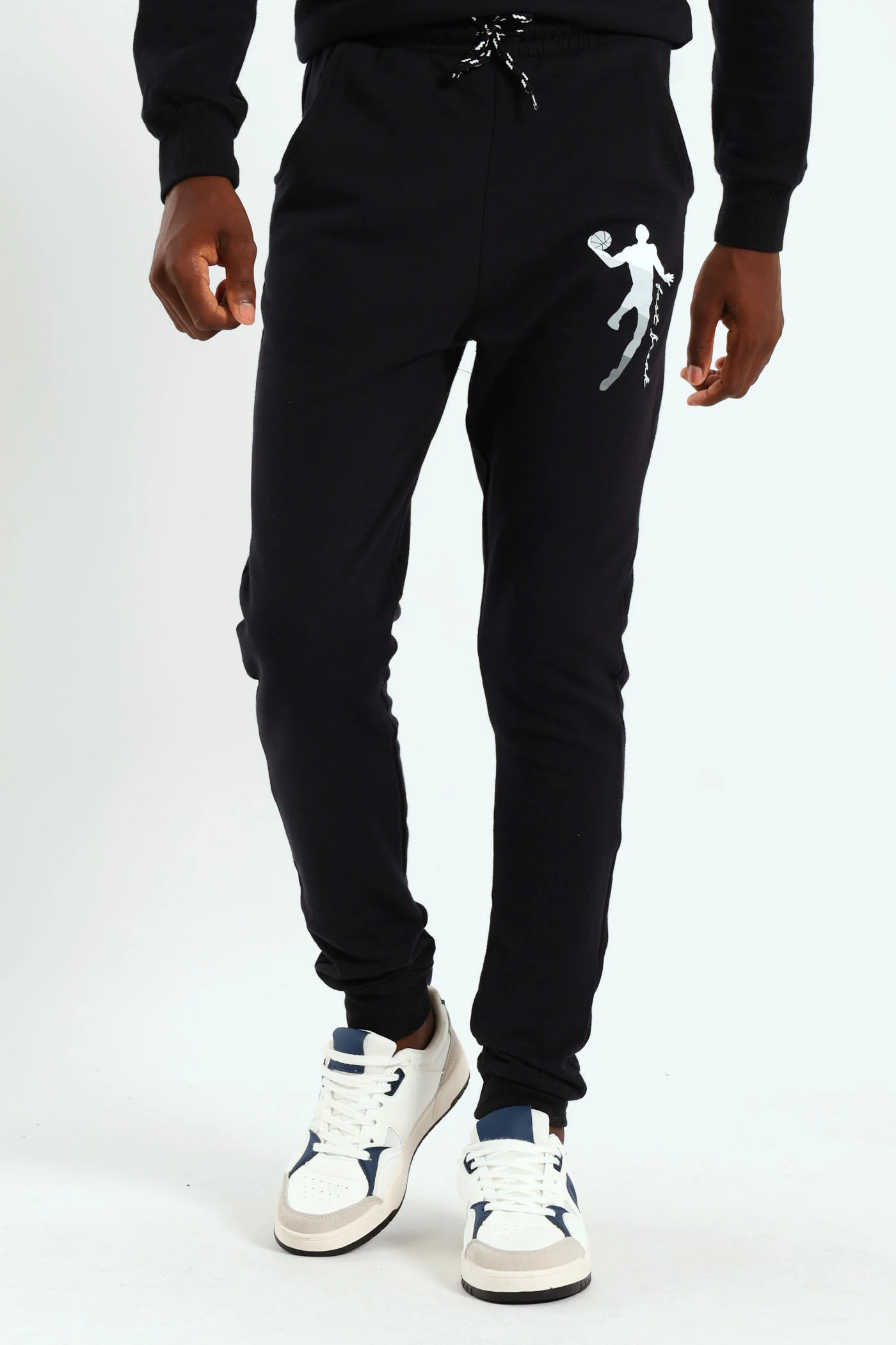 Boys Basketball Jogger - Black - Image 4