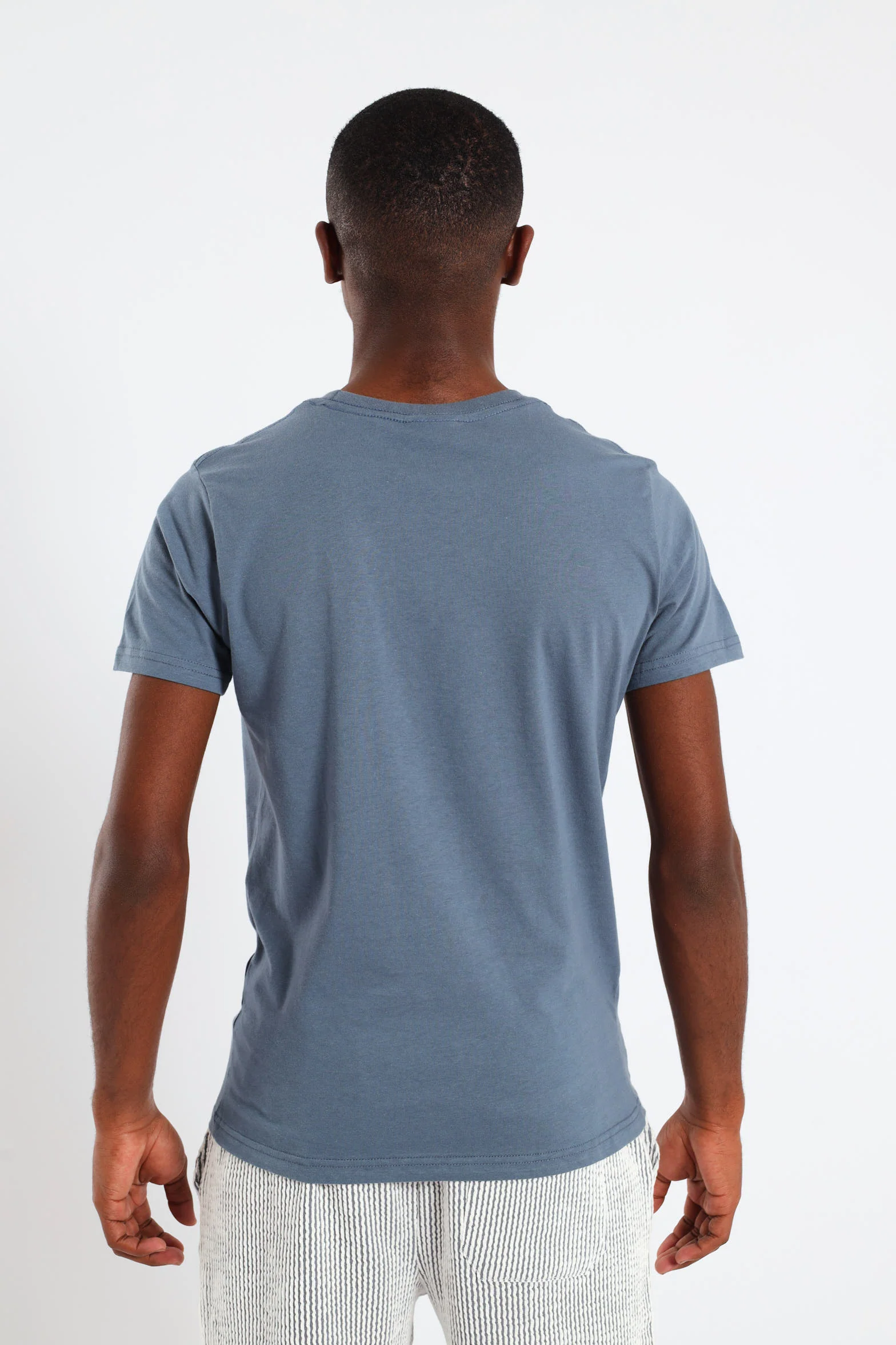 Boys Basketball Photo Printed Tee - Blue - Image 3