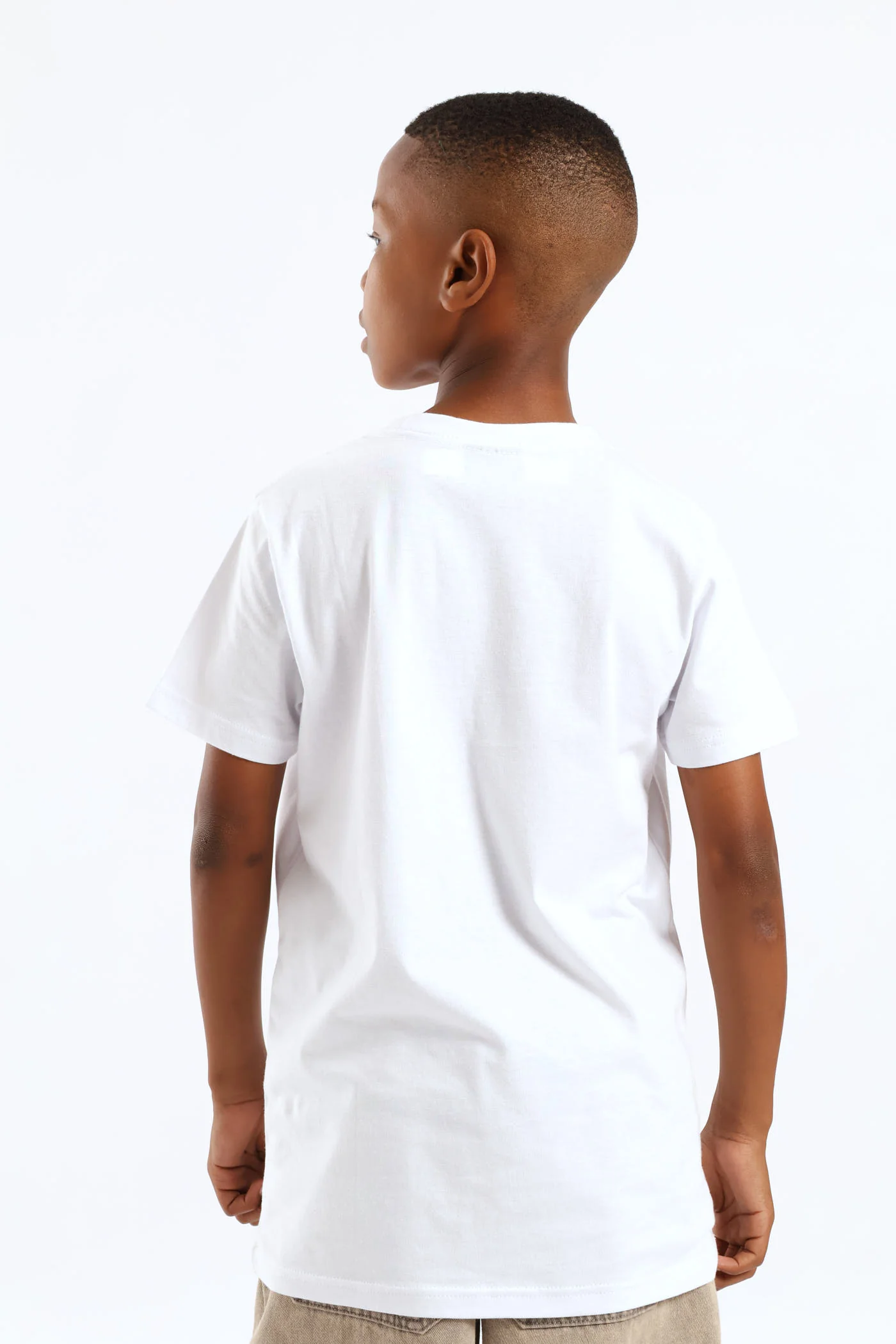 Boys Basketball Print T-Shirt - White - Image 4