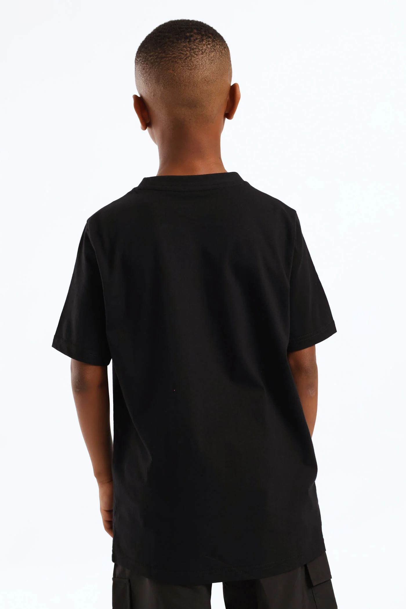 Boys Basketball Print Tee - Black - Image 4