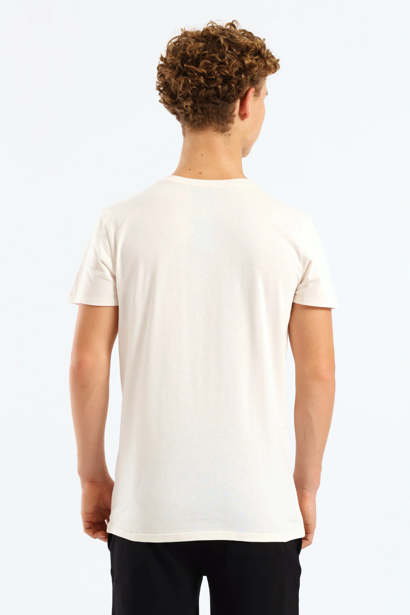 Boys Basketball Print Tee - Ivory - Image 2