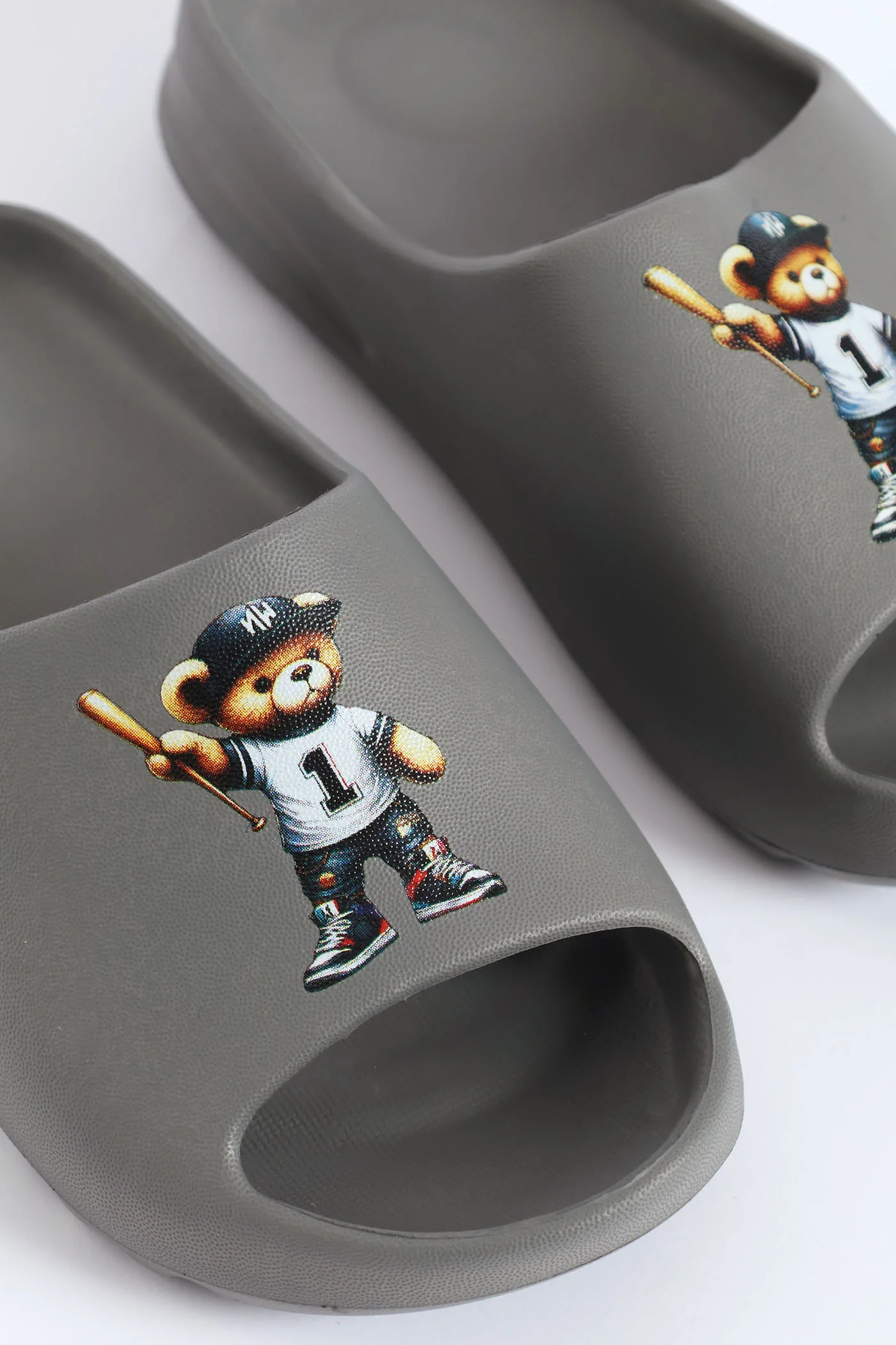 Boys Bear Moulded Slide - Grey - Image 2