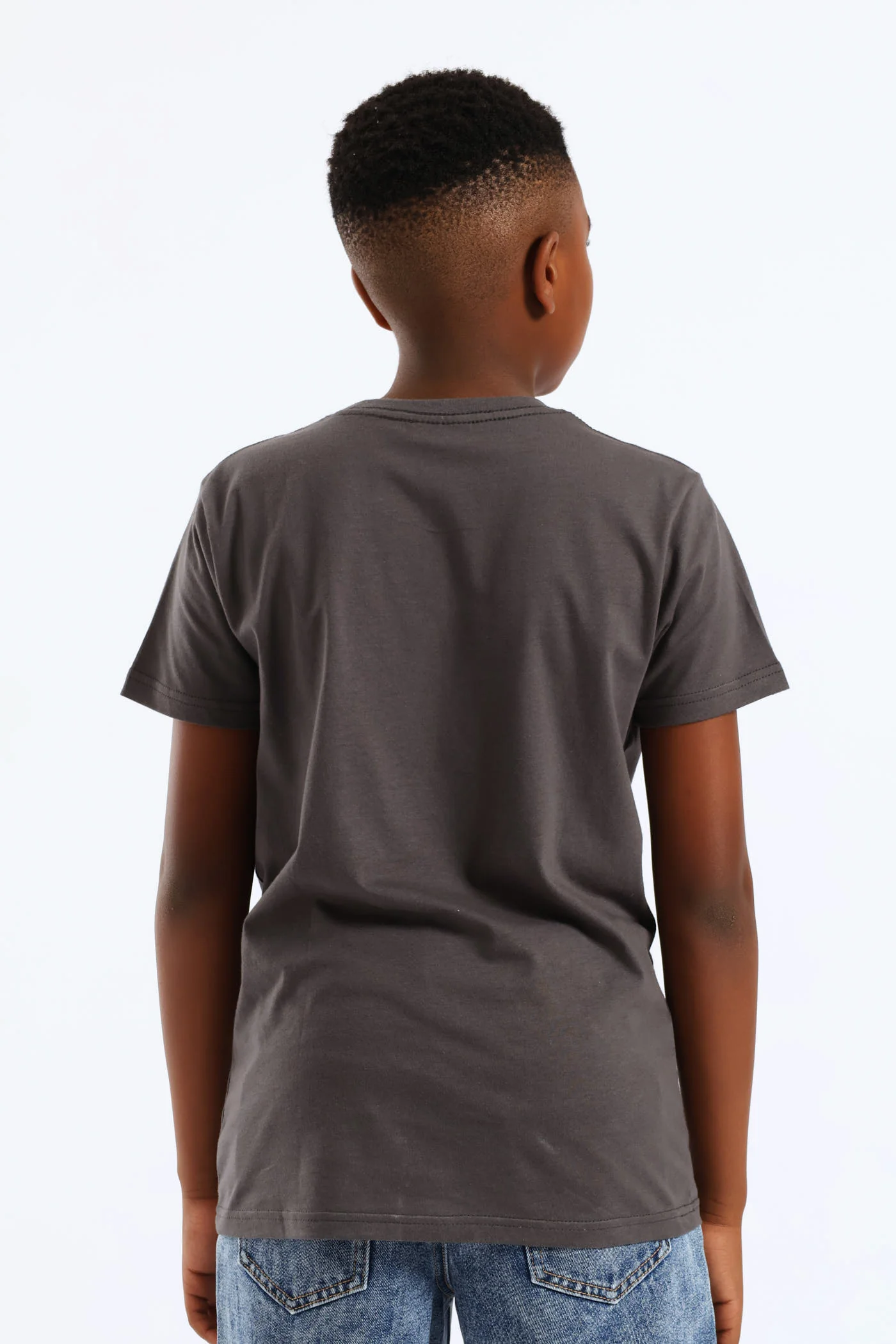 Boys Biker Beach Print T-Shirt - Charcoal - Image 5