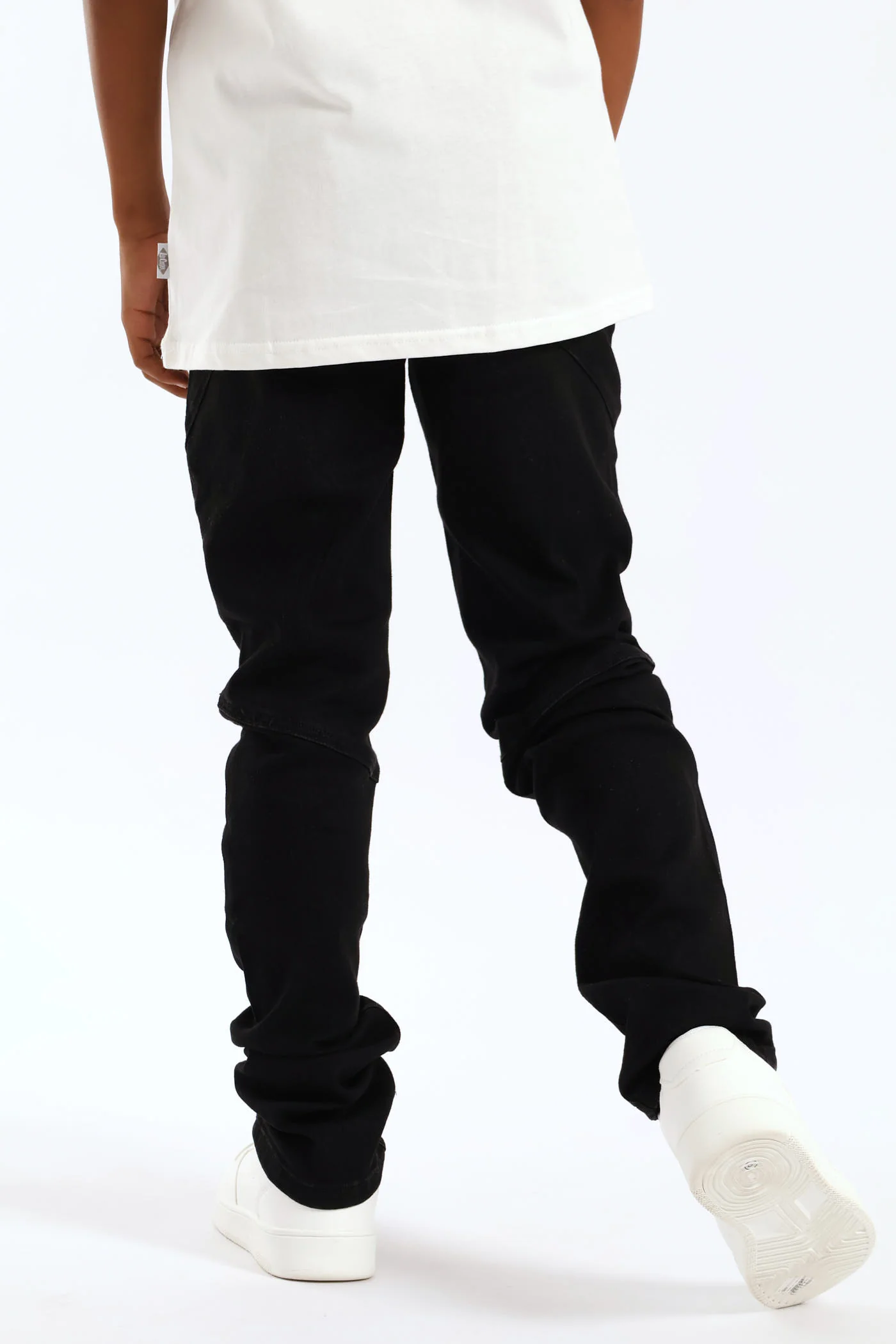 Boys Biker Skinny Jeans - Charcoal - Image 4