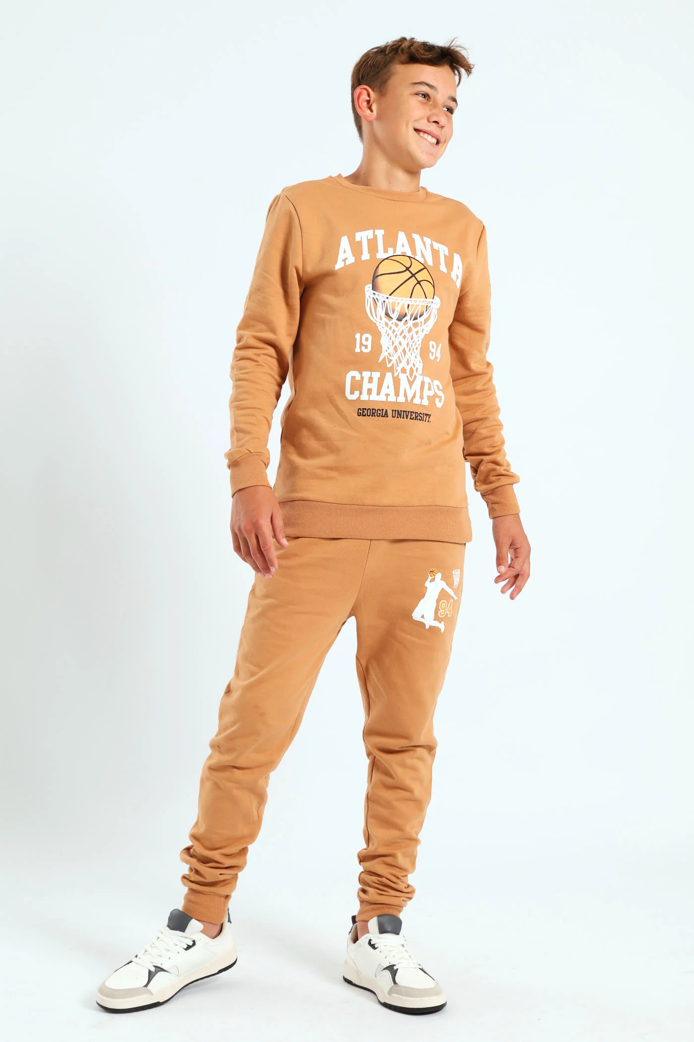 Boys Basketball Jogger - Brown - Image 2
