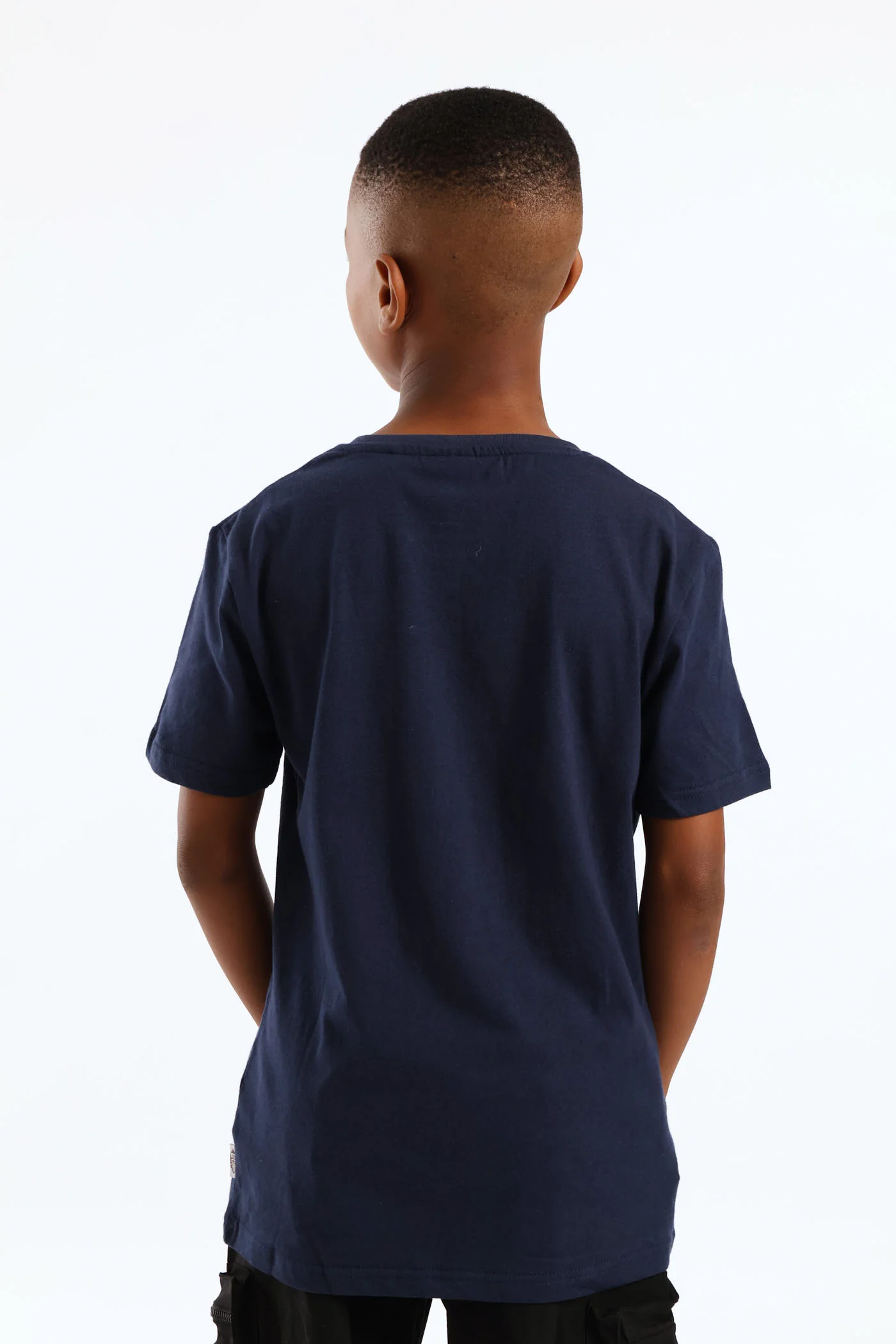 Boys Brandon Soccer Print T-Shirt - Navy - Image 3