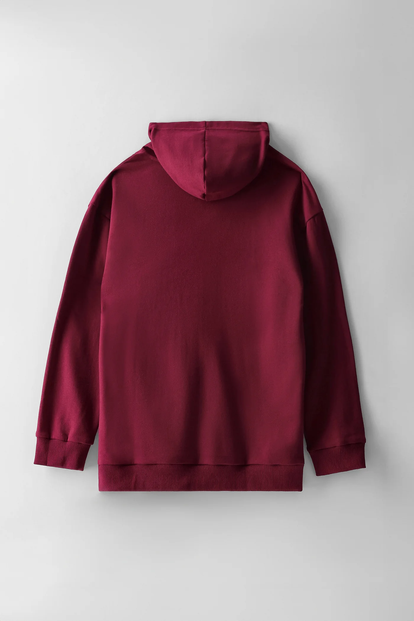 Boys Brooklyn Hd Print Fleece Hoody - Burgundy - Image 2