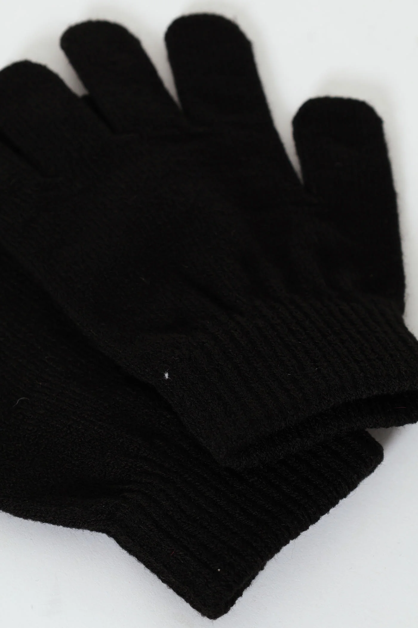 Boys Cable Knit Beanie With Gloves - Black - Image 3
