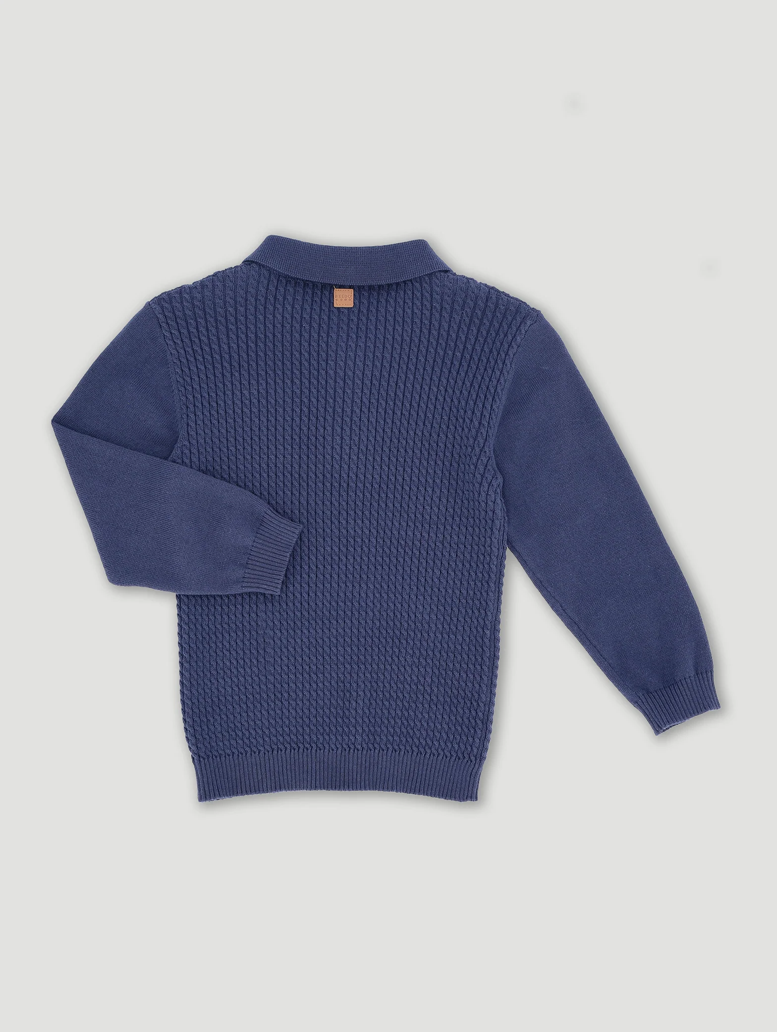 Keedo Boys Cable Knit Smart Polo Top - Image 2