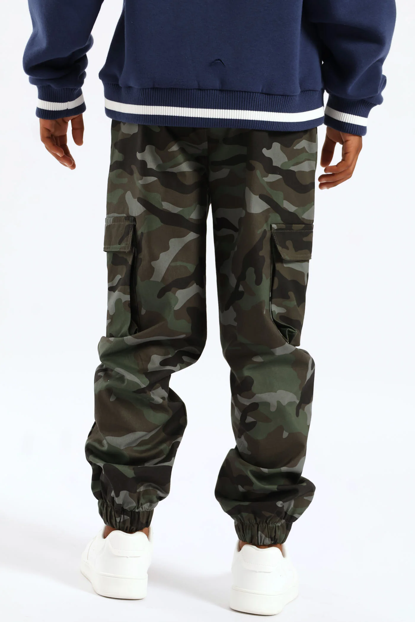 Boys Camo Cargo Jogger - Green - Image 5