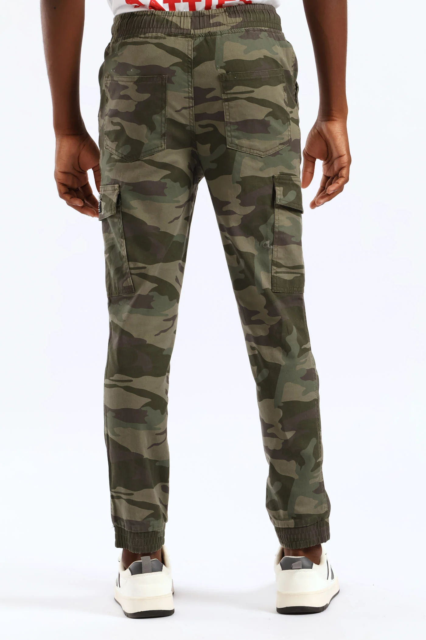 Boys Camo Print Cargo Jogger - Fatigue - Image 5