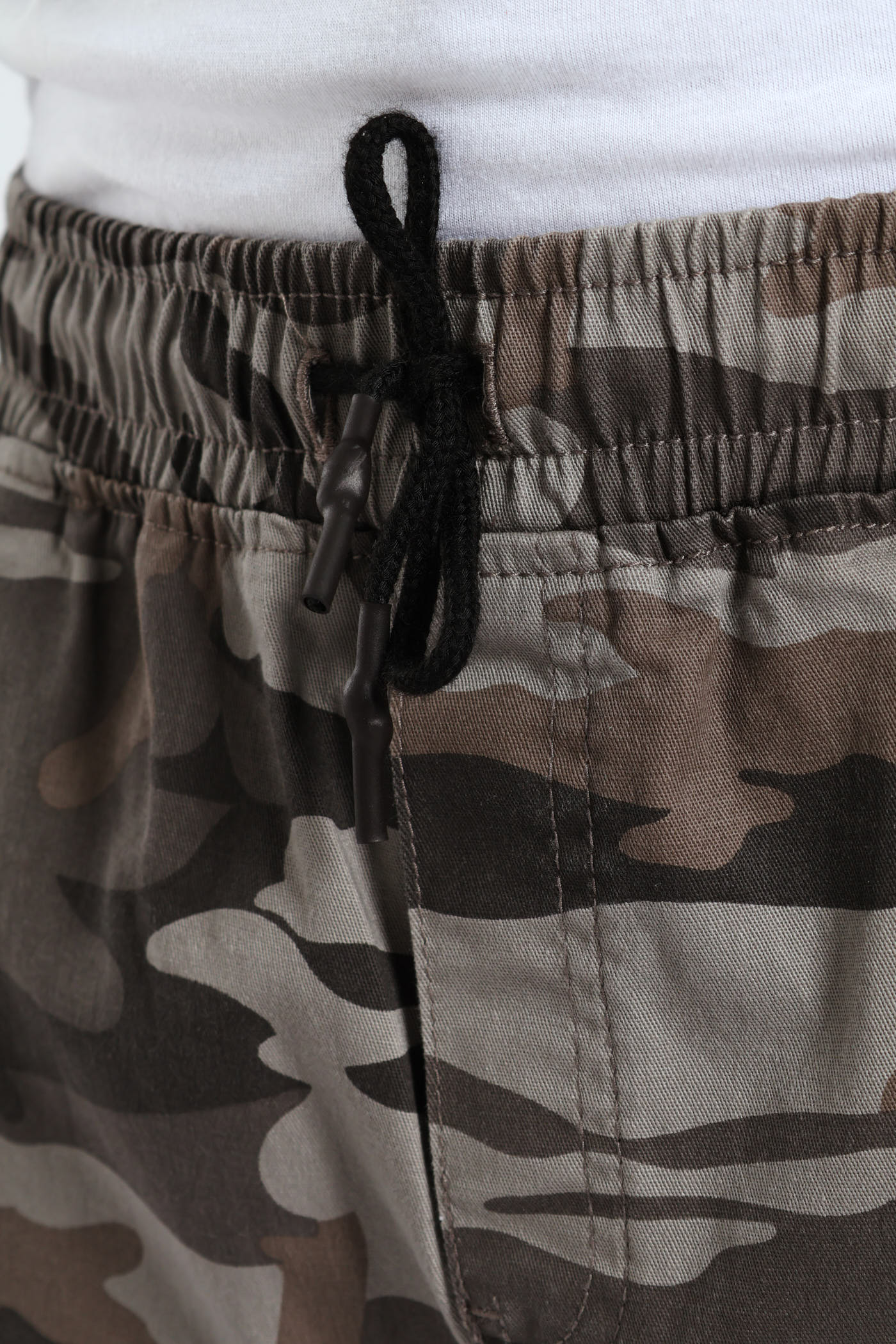 Boys Camo Print Cargo Short - Grey - Image 5