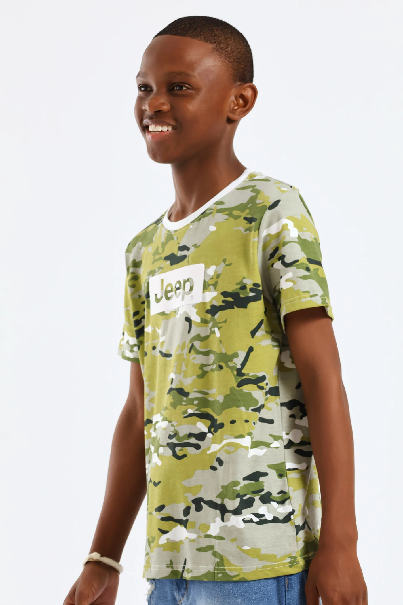 Boys Camo Tee - Green - Image 2
