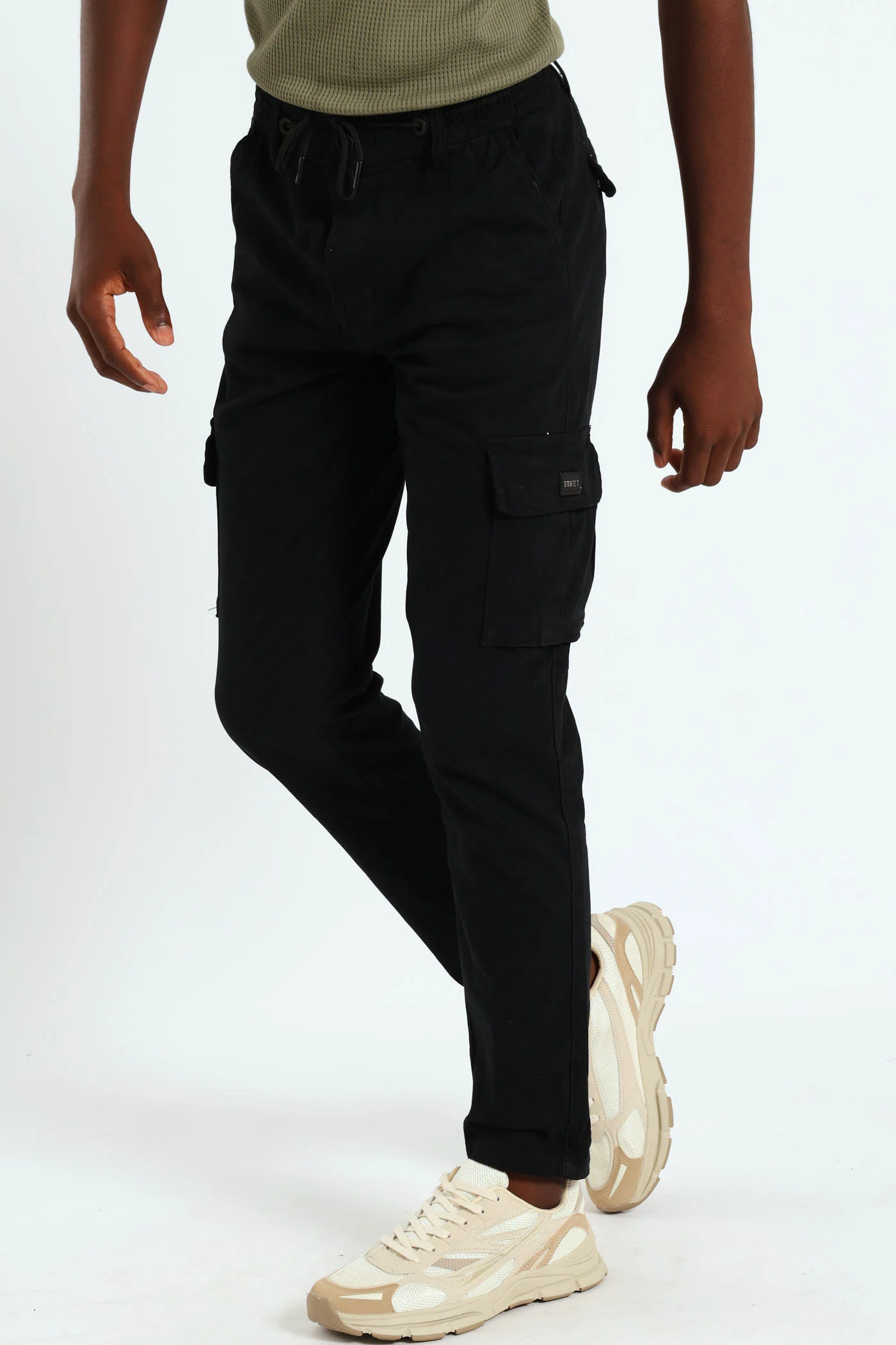Boys Campione Cargo Pants - Black - Image 2