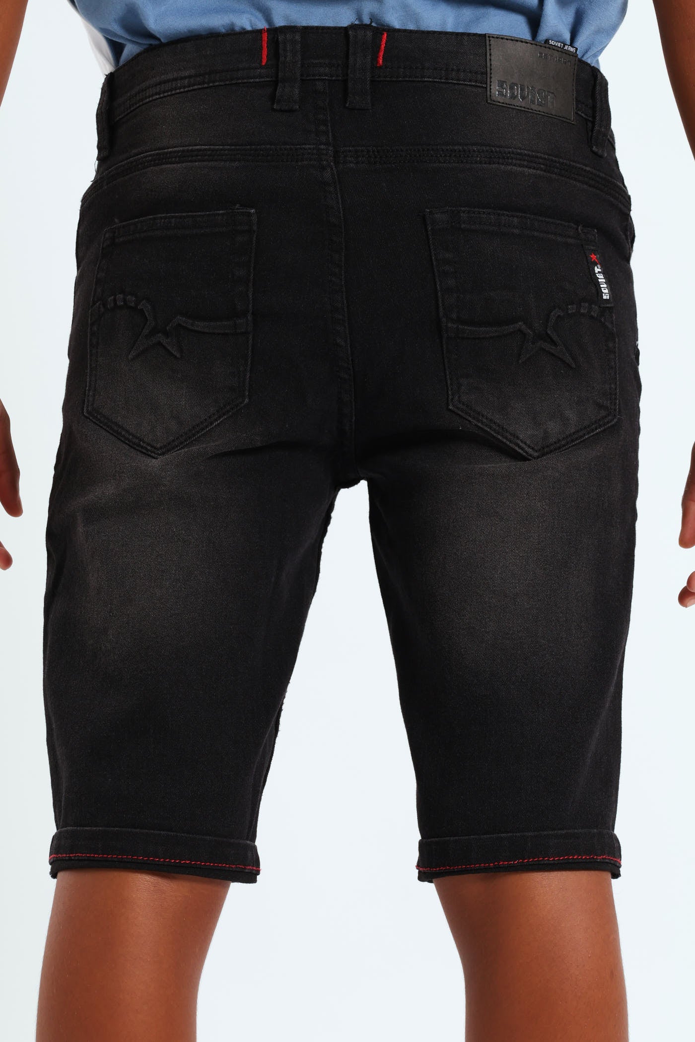 Boys Captain Denim Short - Black - Image 2