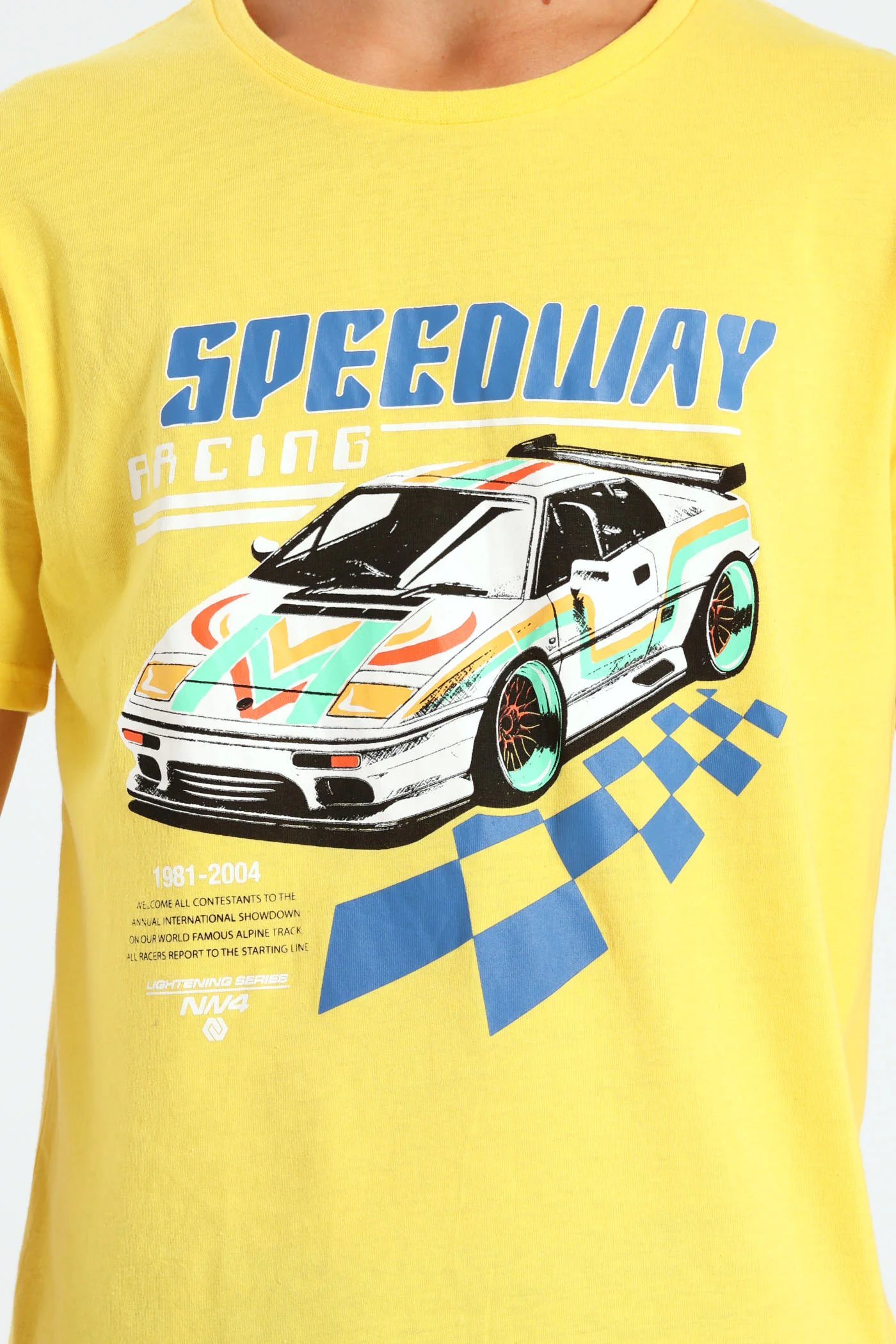 Boys Car Print Tee - Yellow - Image 2