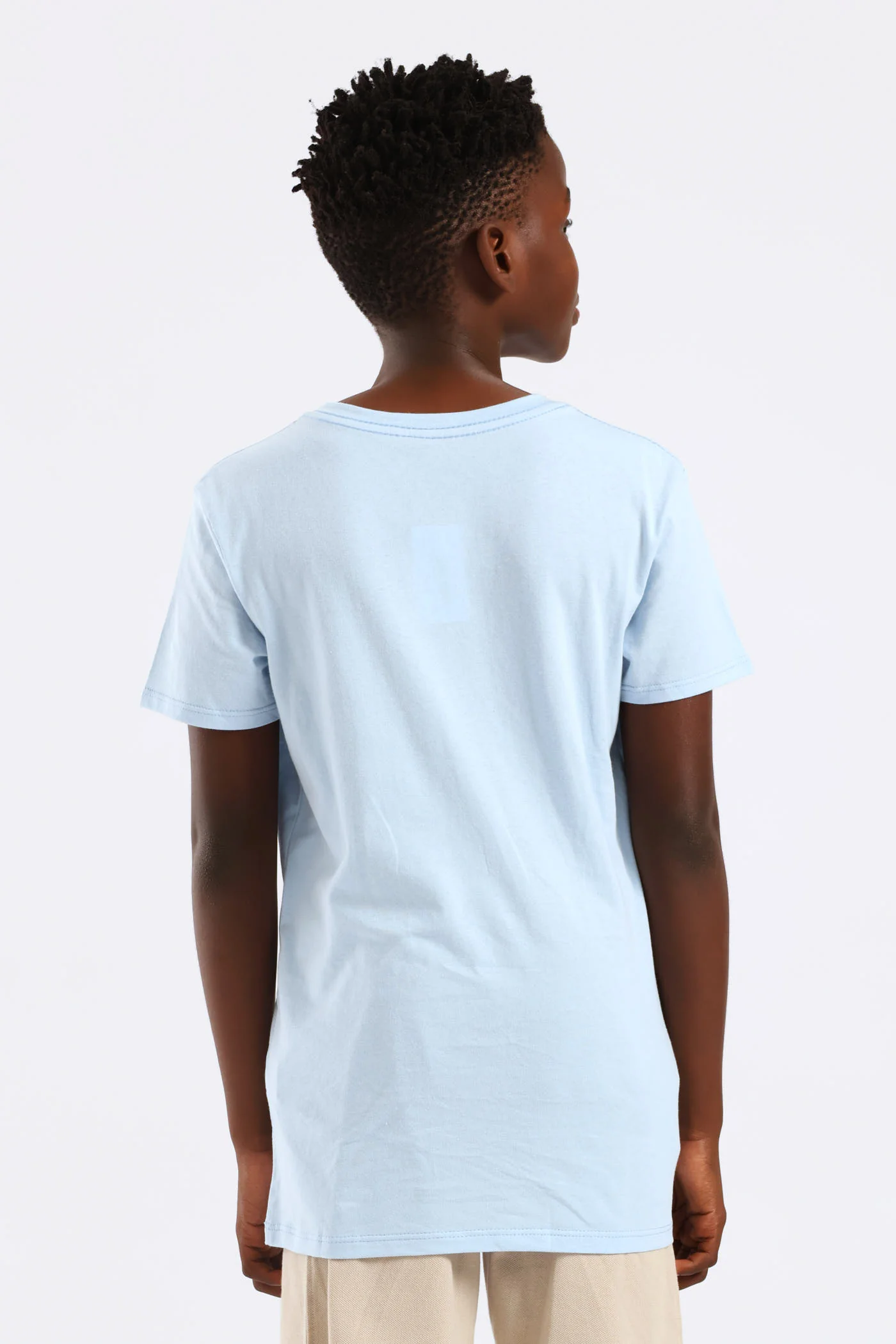 Boys Chaotic Print Tee - Light Blue - Image 4