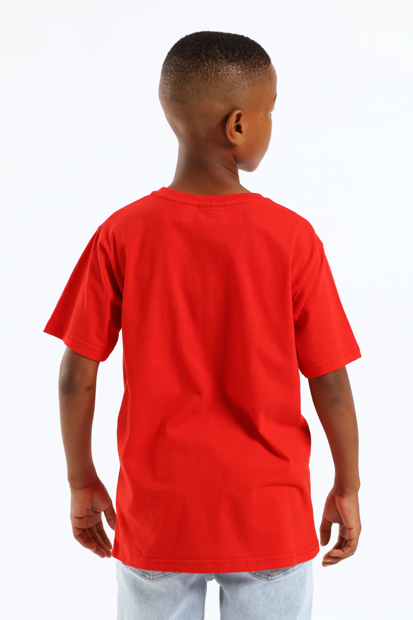 Boys Christmas Teddy Print T-Shirt - Red - Image 5