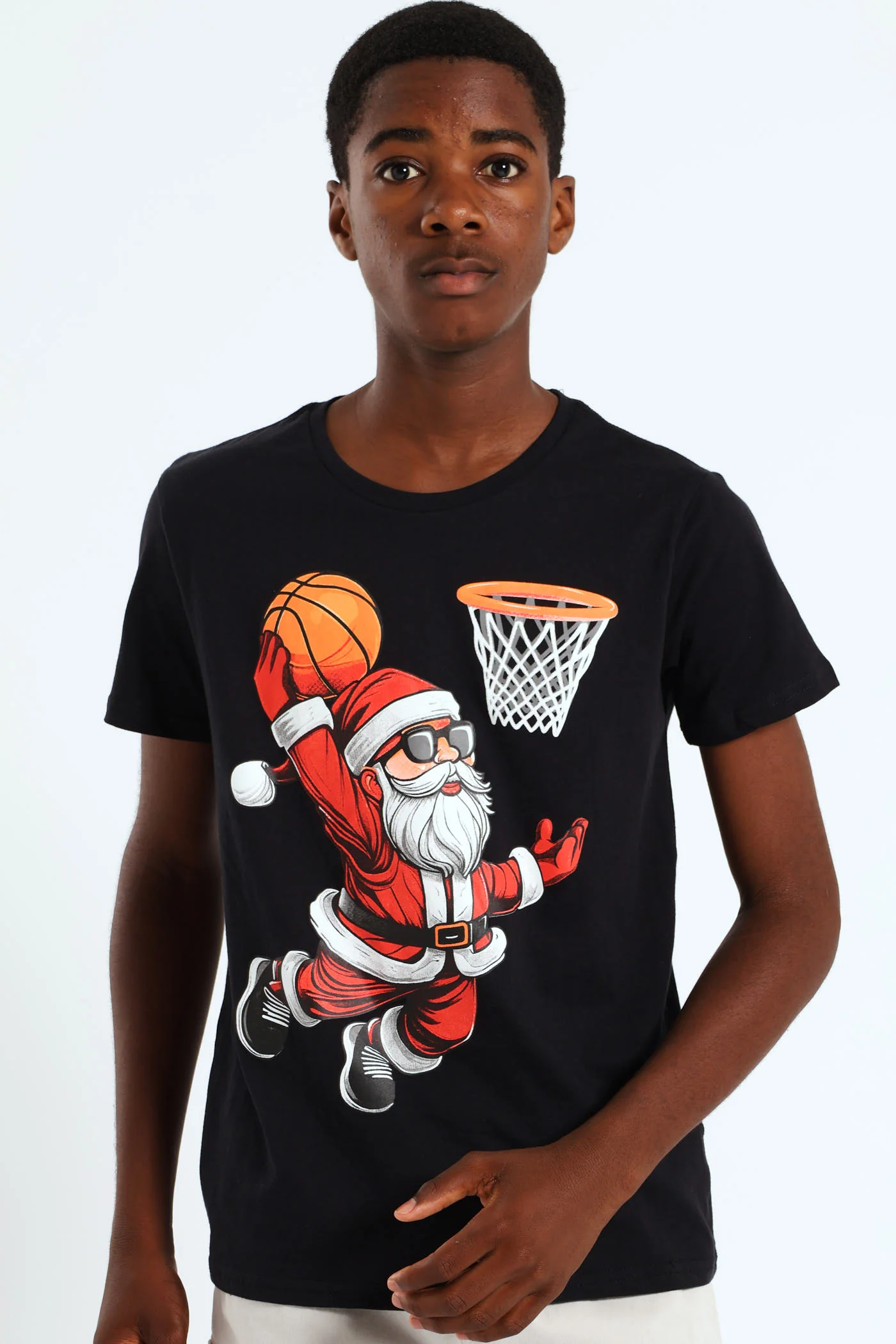 Boys Christmas Tee - Black - Image 3