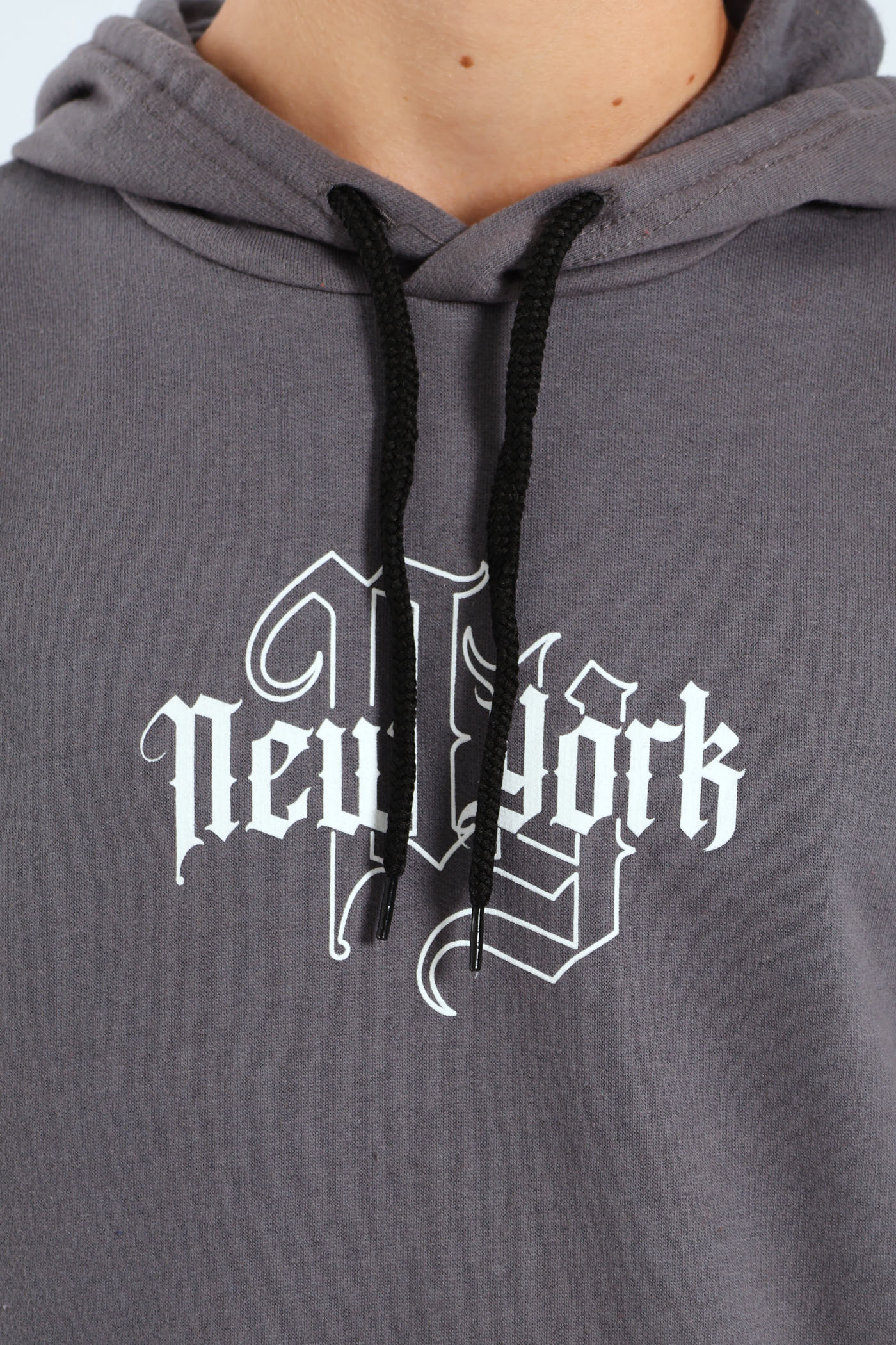 Boys City Back Print Hoody - Charcoal - Image 3