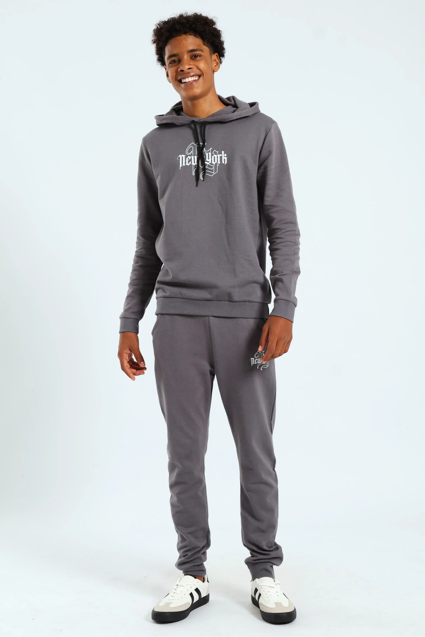 Boys City Print Jogger - Charcoal - Image 3
