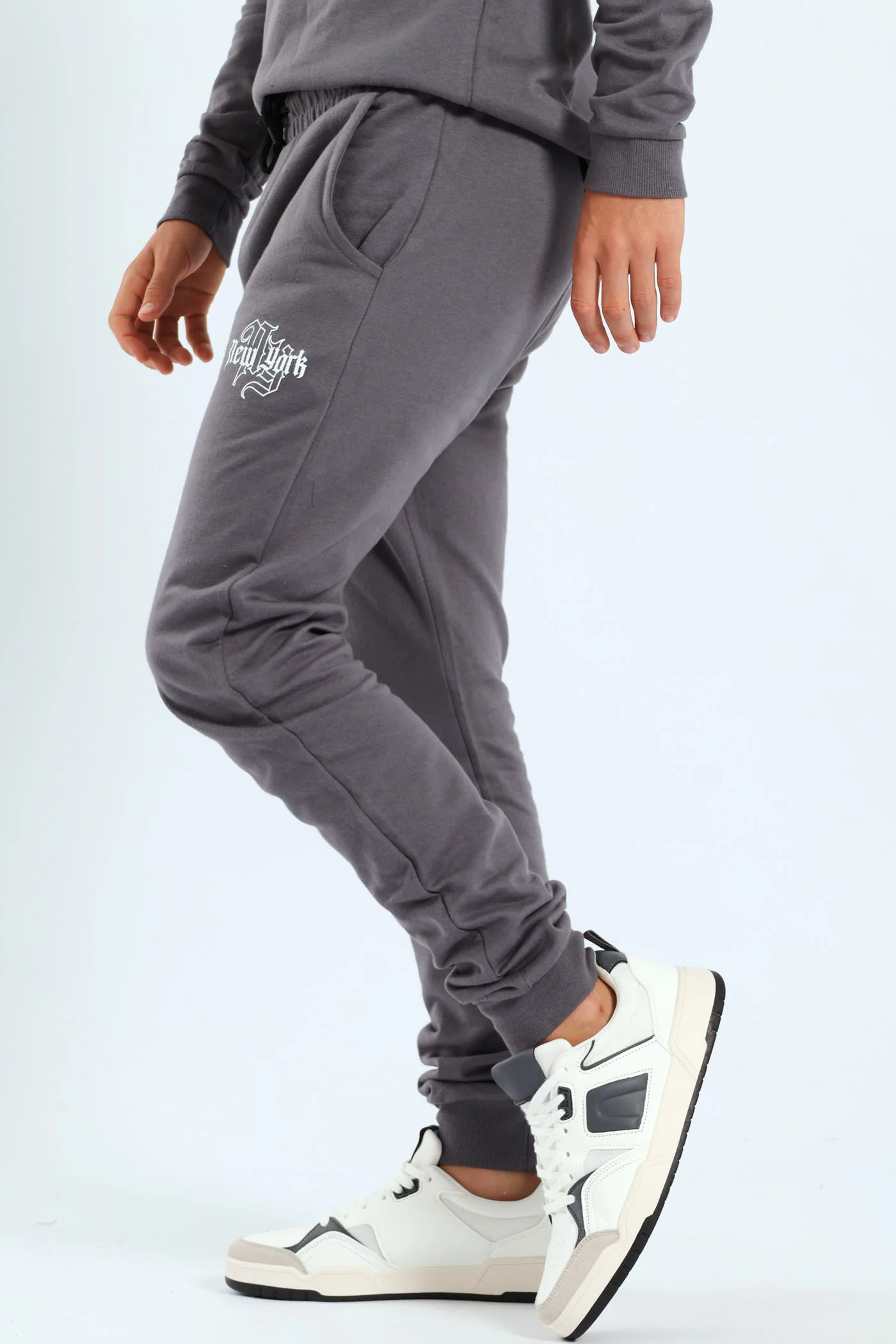 Boys City Print Jogger - Charcoal - Image 4