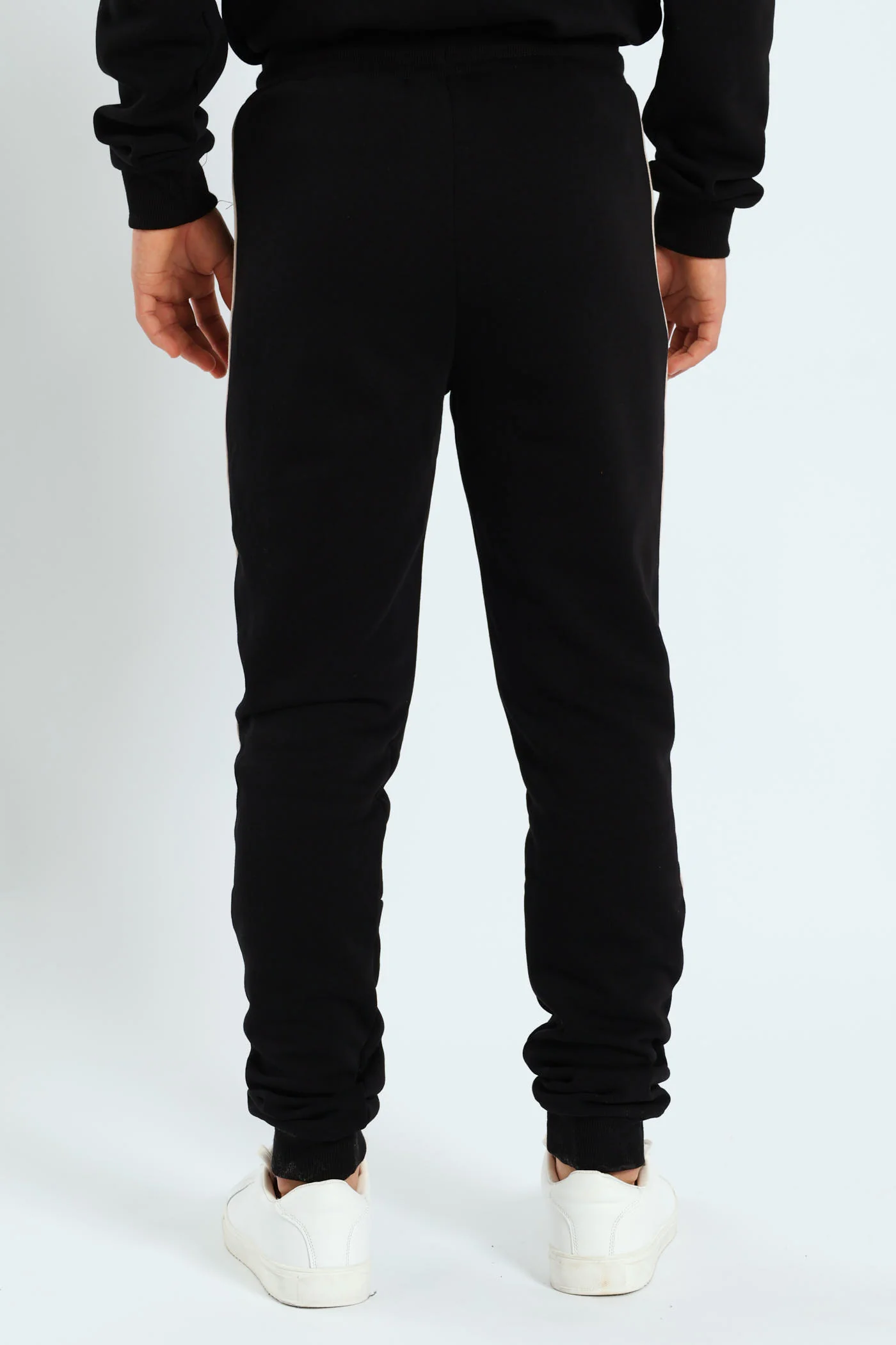 Boys Colourblock Jogger - Black/Tan - Image 4