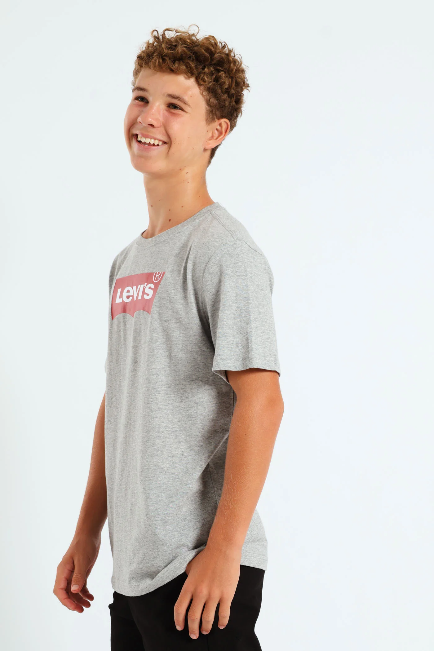 Boys Core Bat Logo Tee - Grey - Image 2
