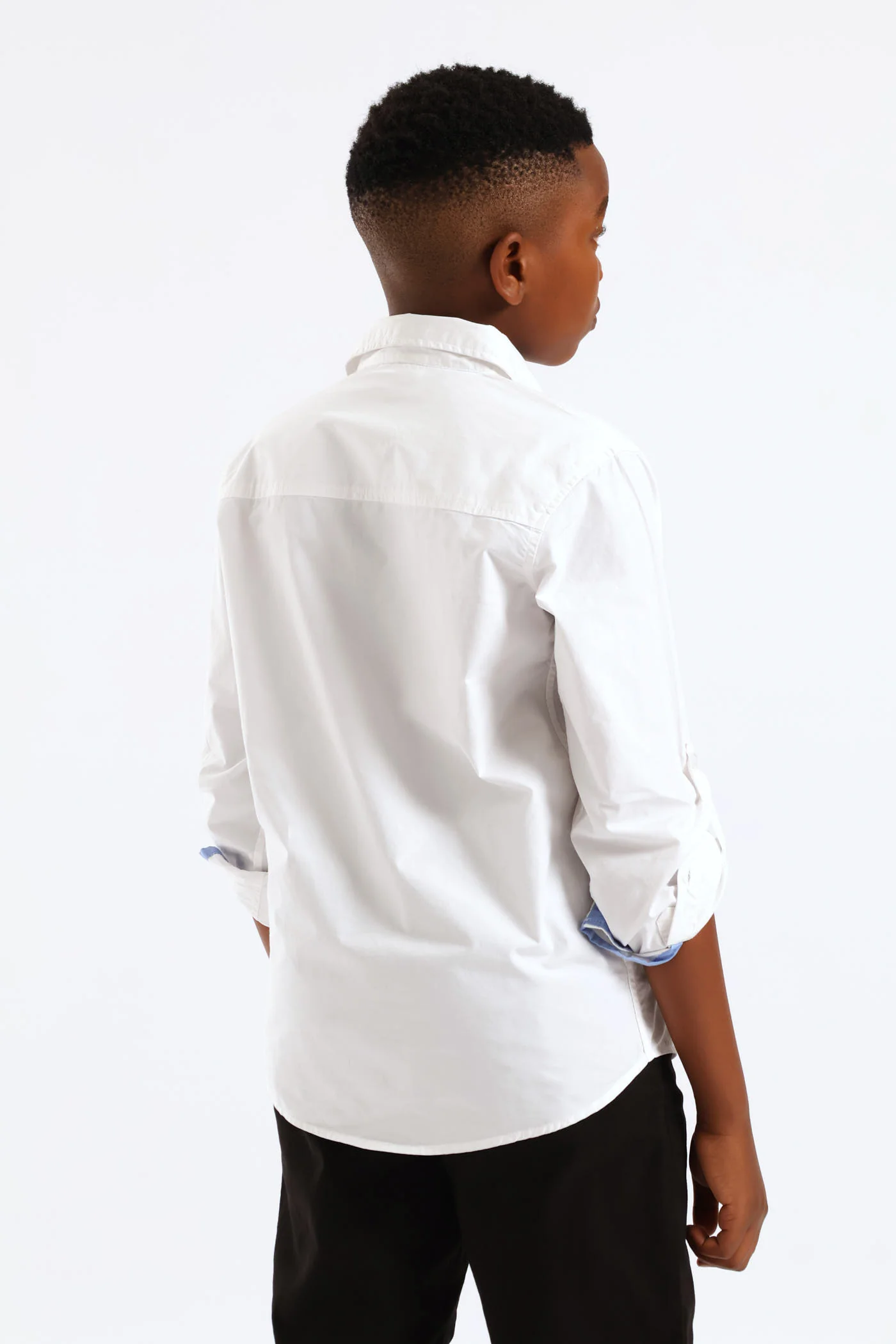 Boys Cotton Formal Shirt - White - Image 7