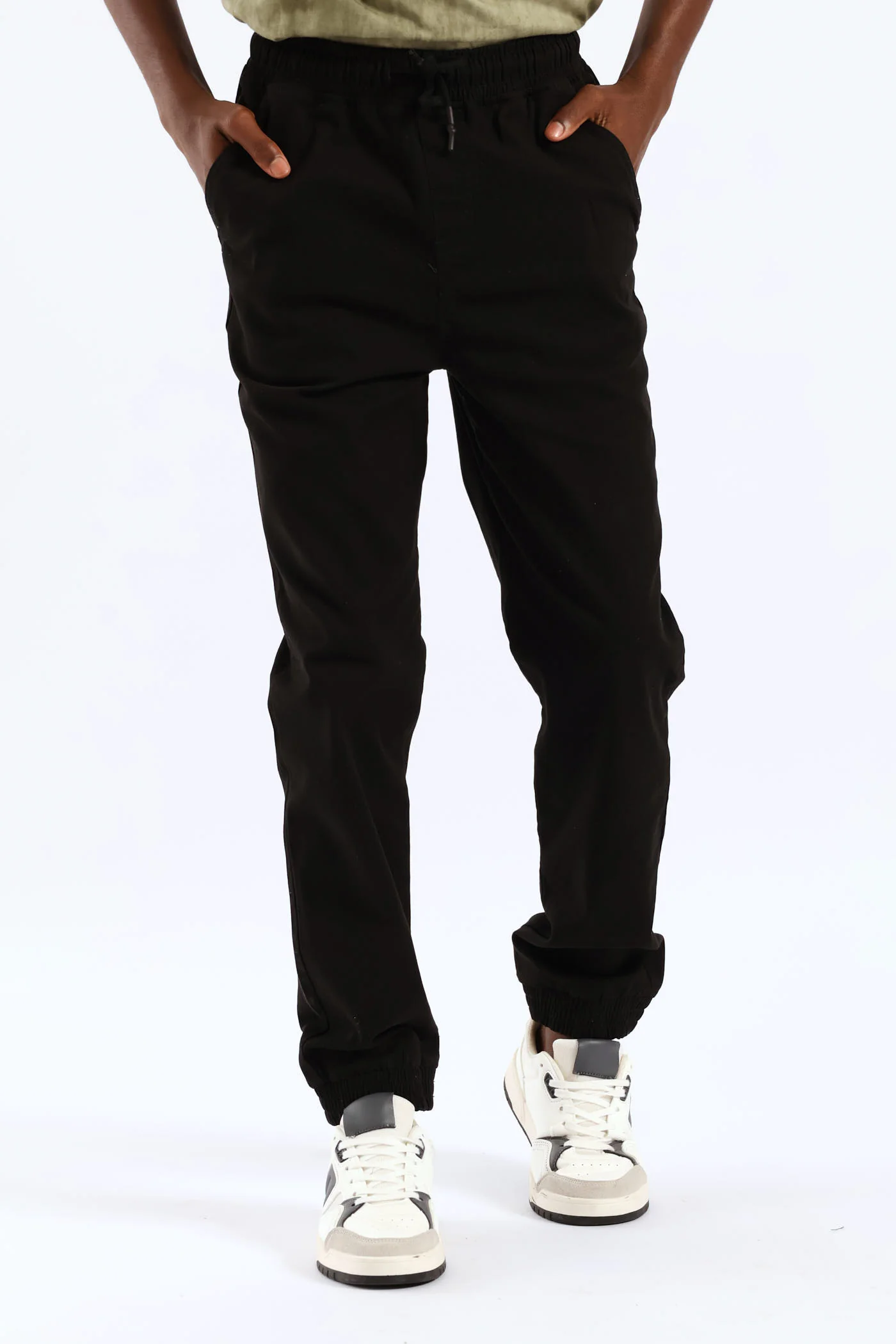 Boys Cotton Twill Jayson Jogger - Black - Image 2