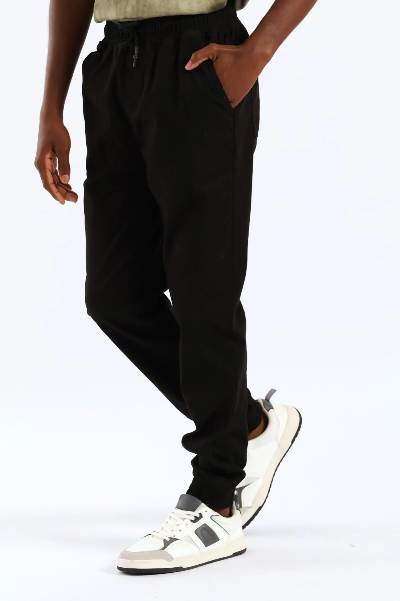 Boys Cotton Twill Jayson Jogger - Black - Image 3
