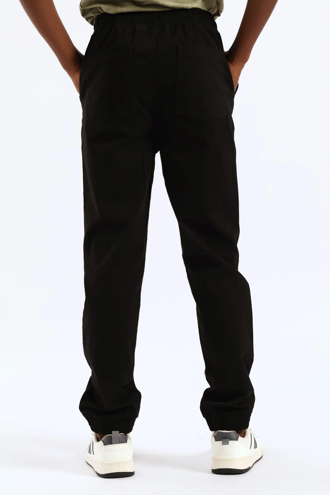 Boys Cotton Twill Jayson Jogger - Black - Image 4