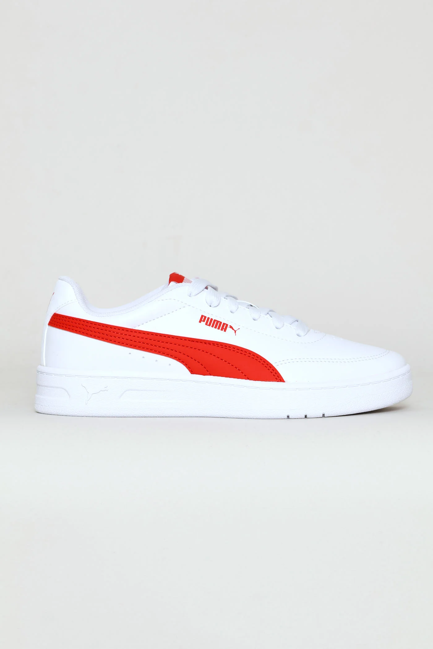Boys Court Classic Clean Jr Sneaker - White/Red - Image 3