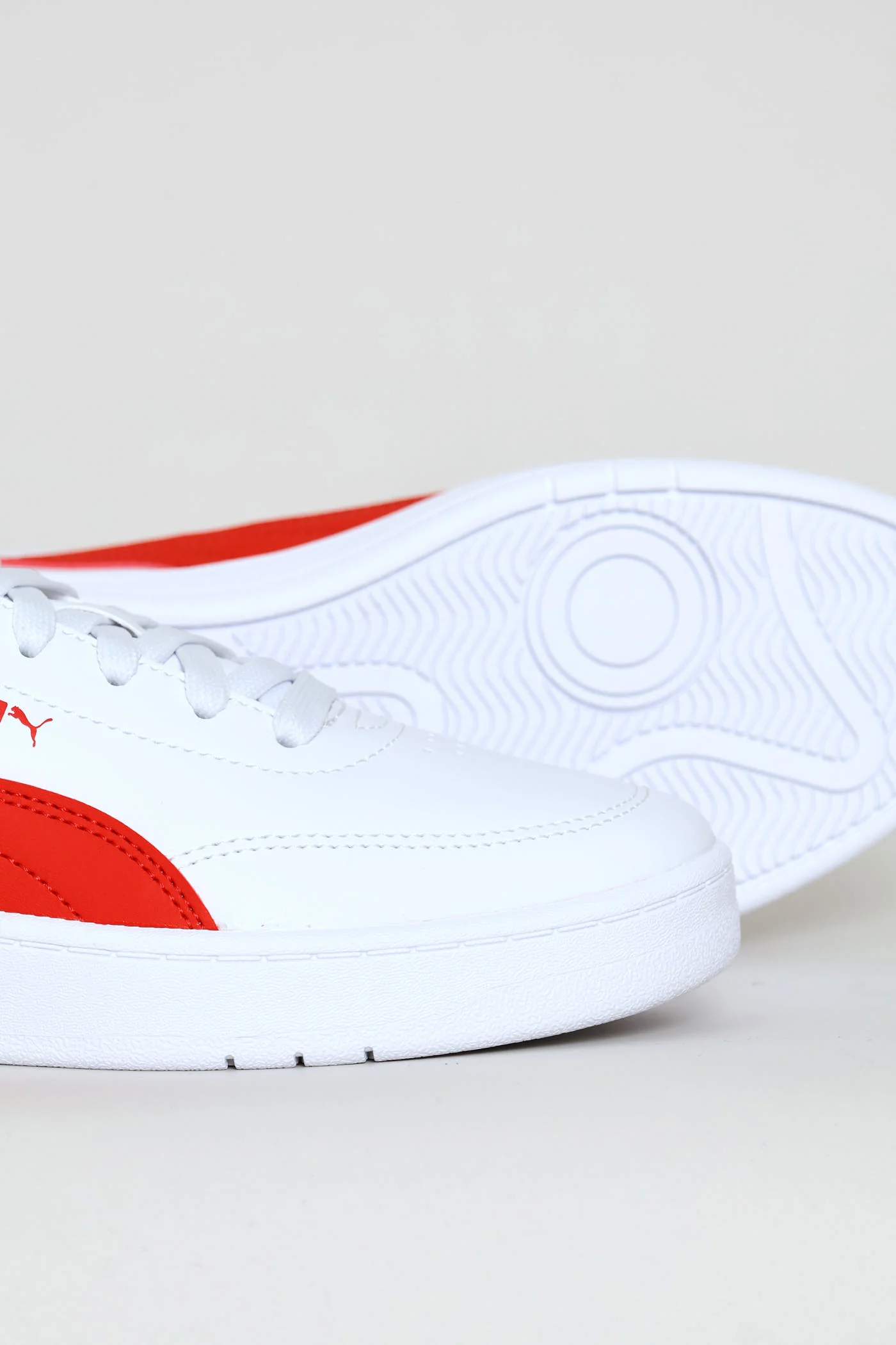 Boys Court Classic Clean Jr Sneaker - White/Red - Image 6