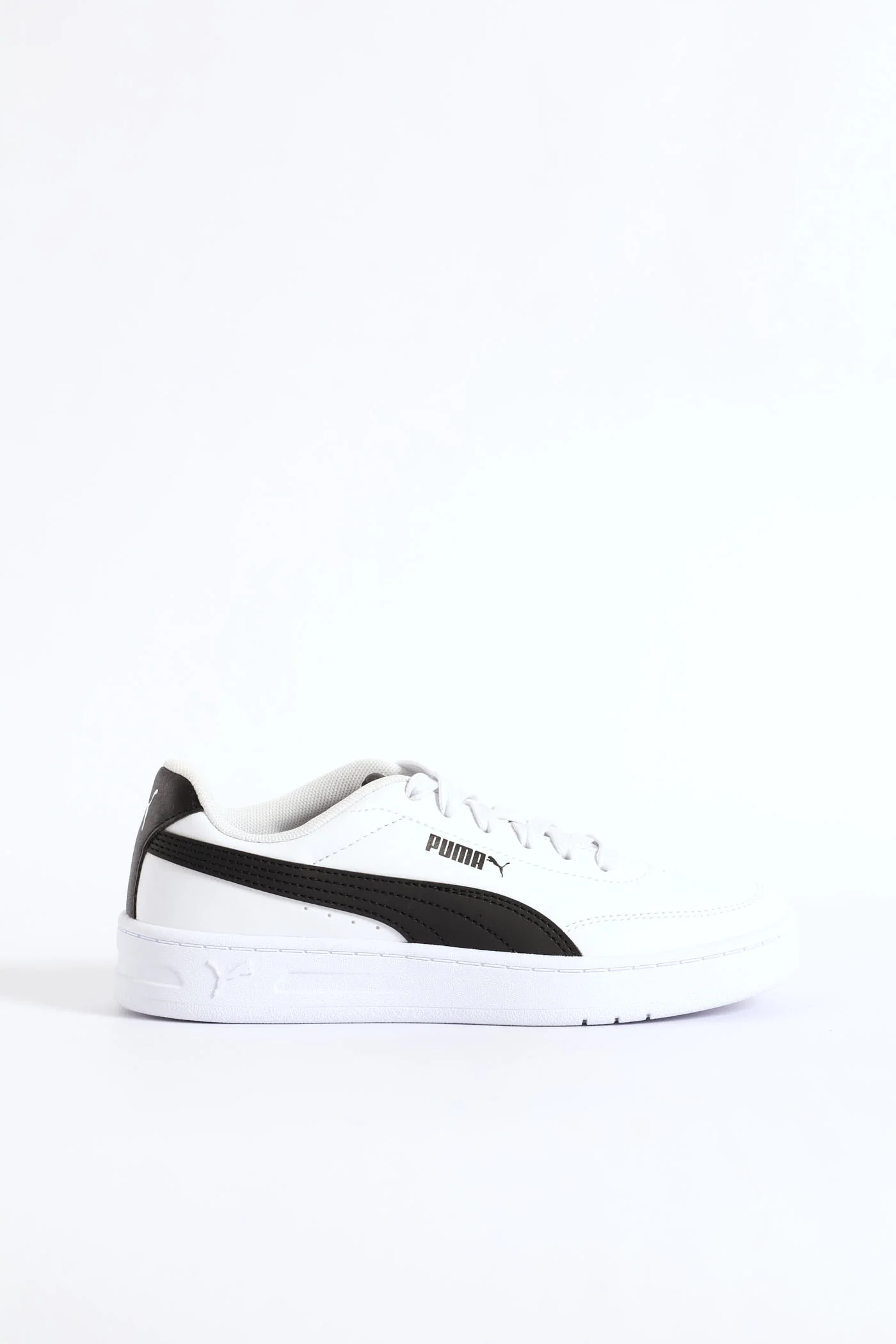 Boys Court Classic Clean Sneaker - White/Black - Image 3