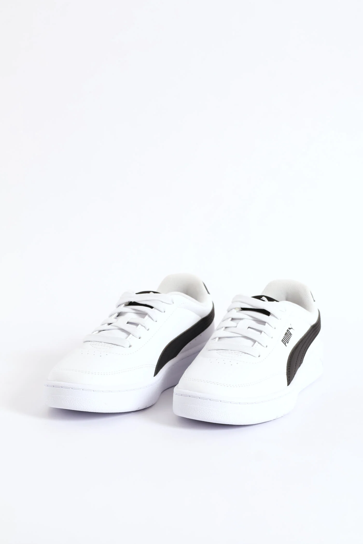 Boys Court Classic Clean Sneaker - White/Black - Image 4