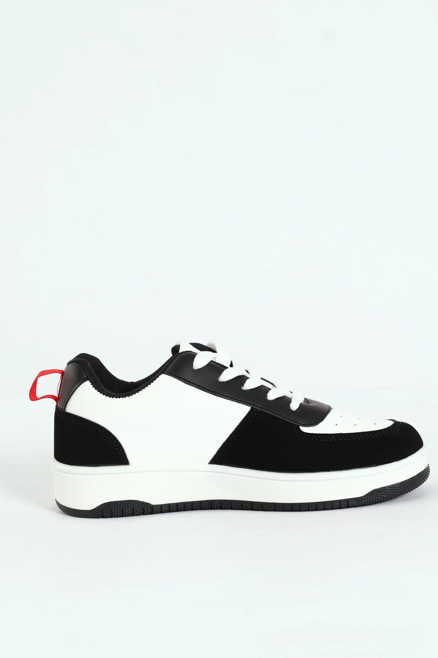 Boys Court Sneaker - White/Black - Image 6
