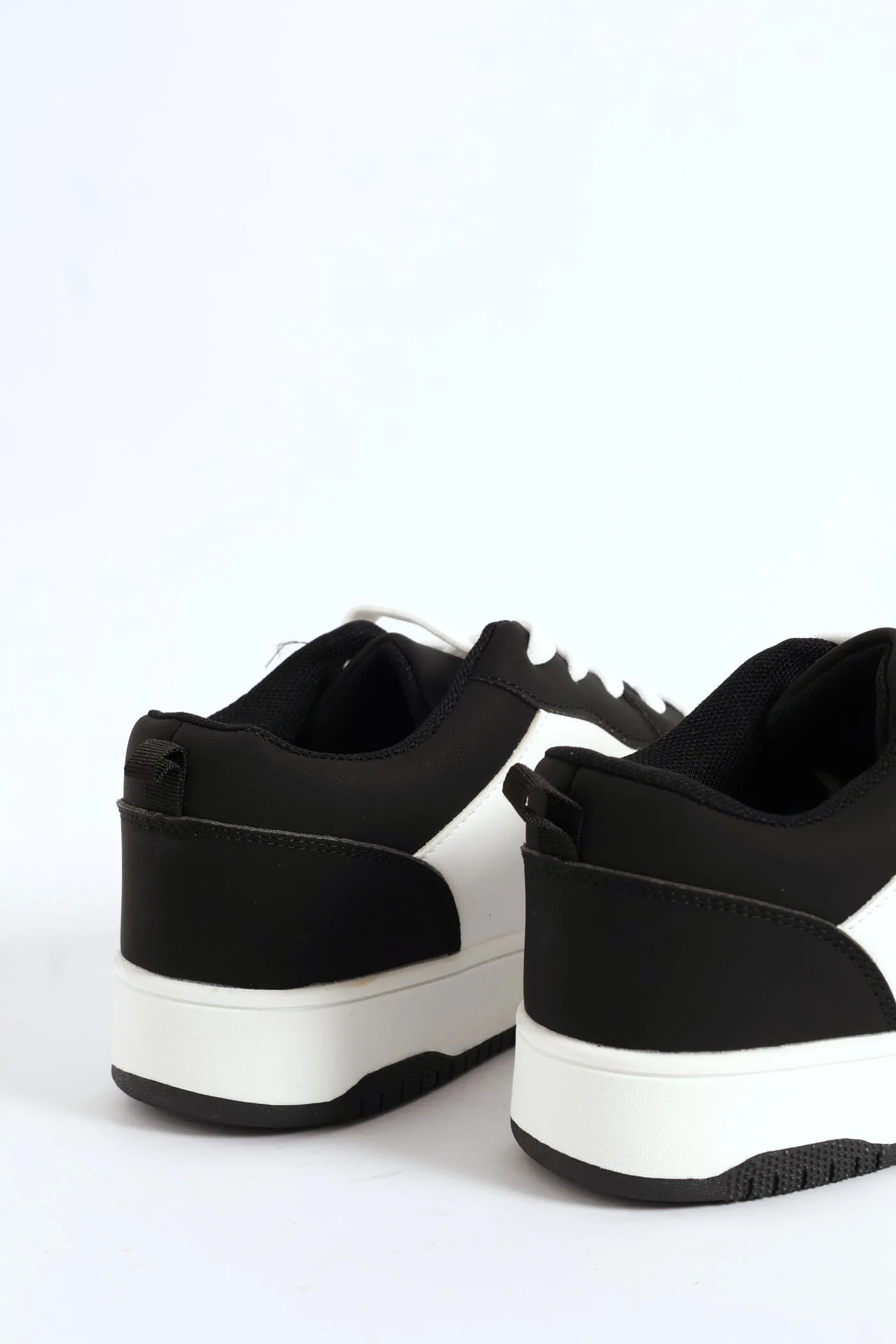 Boys Court Sneaker - Black/White - Image 5