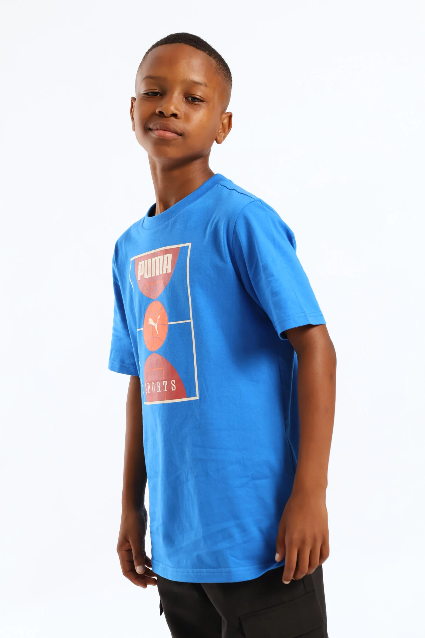 Boys Court Tee - Blue - Image 3